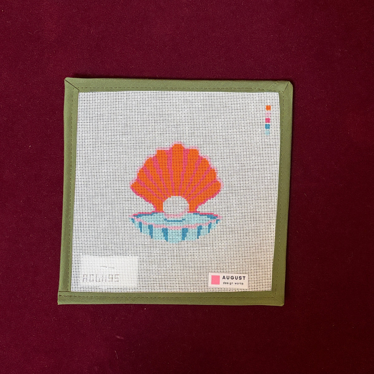 Pearl Shell-Needlepoint Canvas-August Design Works-The Pepper Pot Barrington, IL