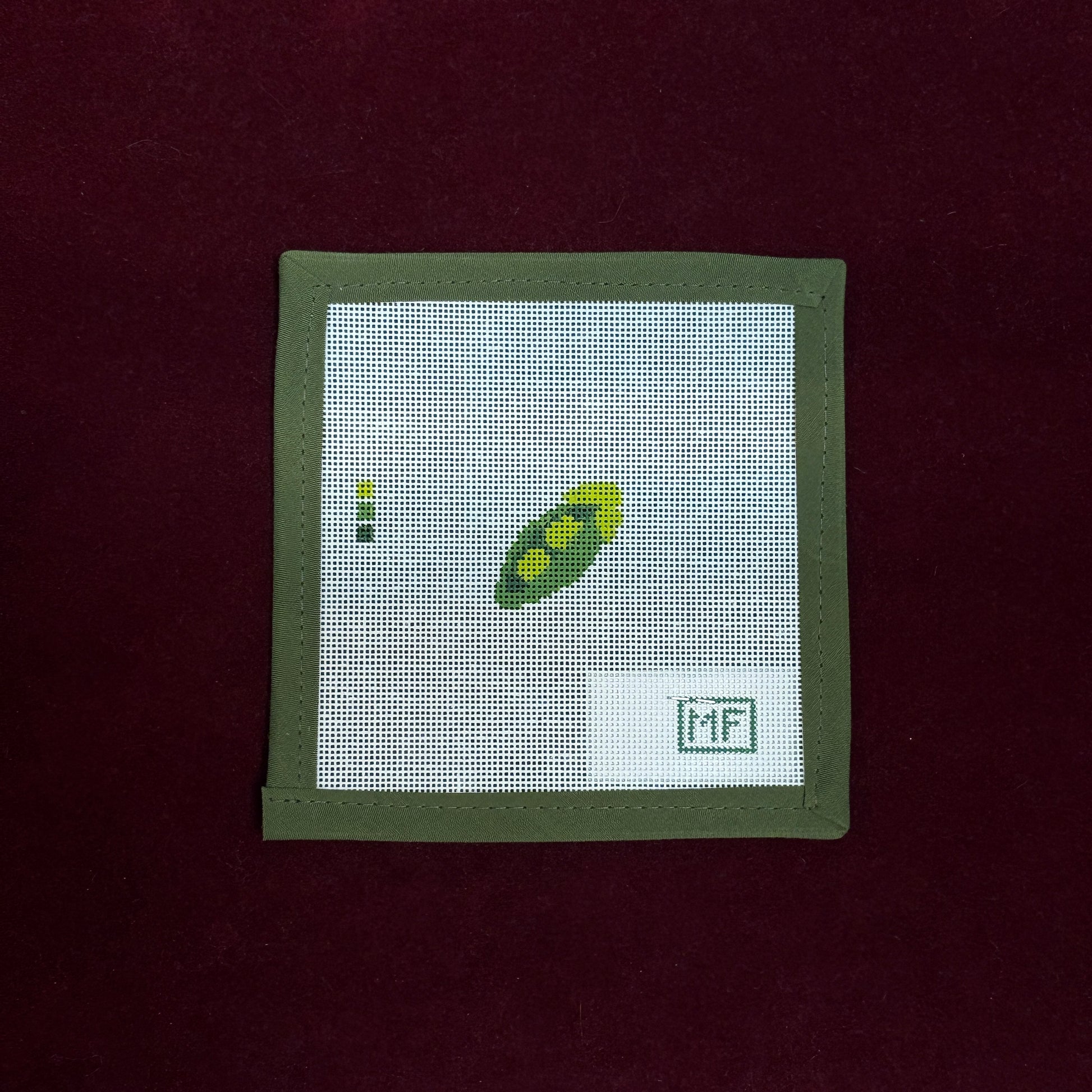 Peas in a Pod Mini-Needlepoint Canvas-MF Needlepoint-The Pepper Pot Barrington, IL