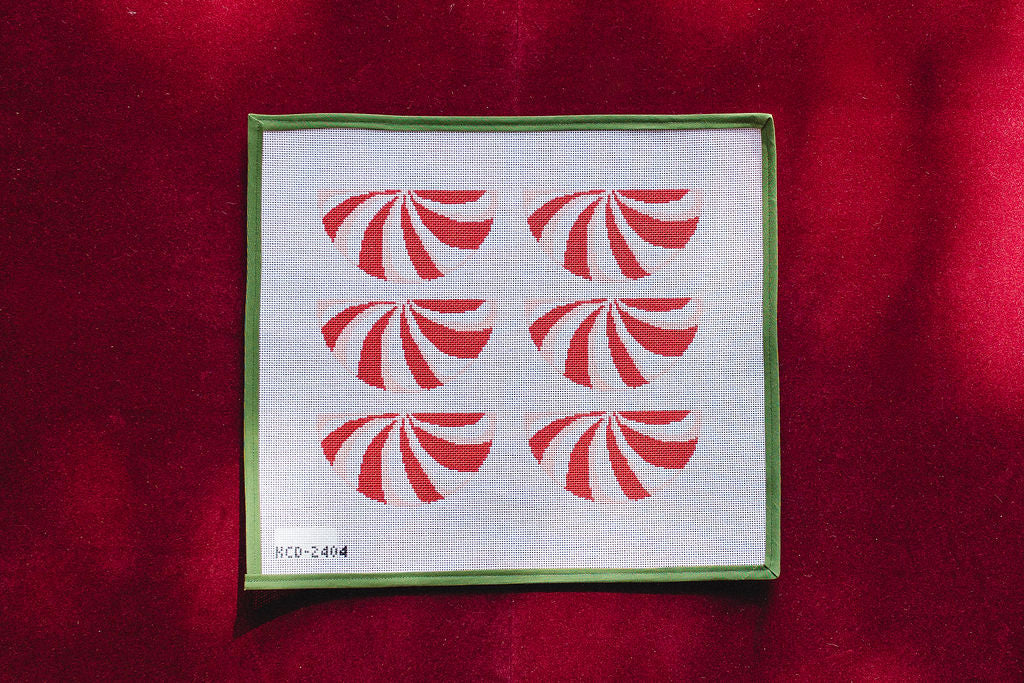 Peppermint Spiral Garland-Canvas-SCT Designs-The Pepper Pot