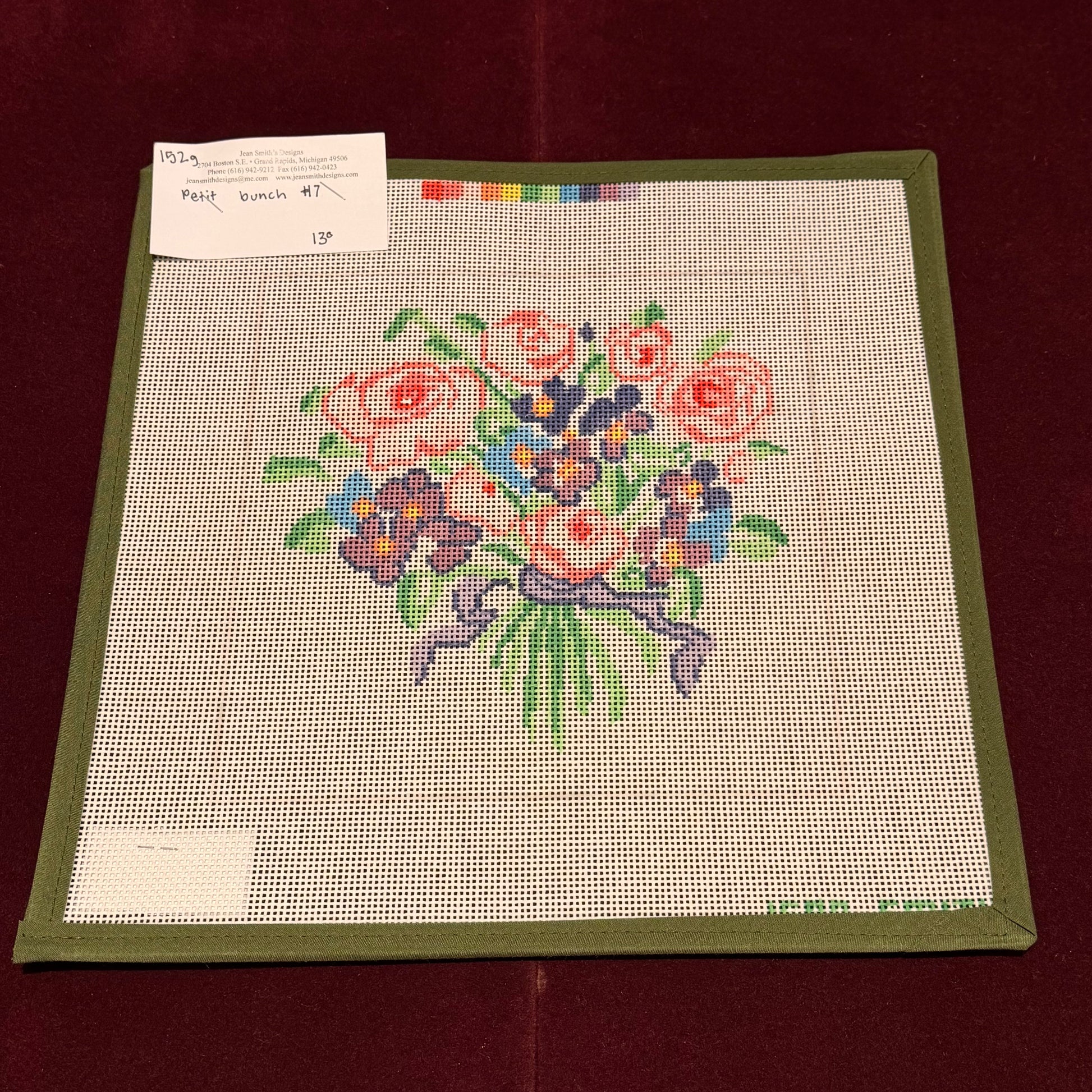 Petit Bunch #7-Needlepoint Canvas-Jean Smith-The Pepper Pot Barrington, IL