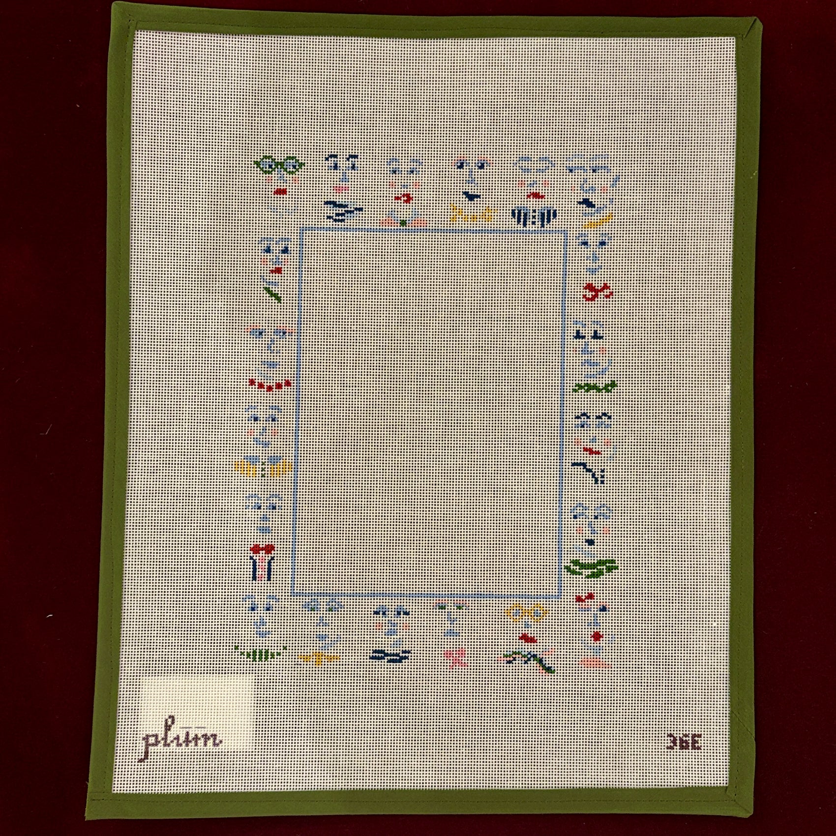 Petit Faces Frame-Needlepoint Canvas-Plum Stitchery-The Pepper Pot Barrington, IL