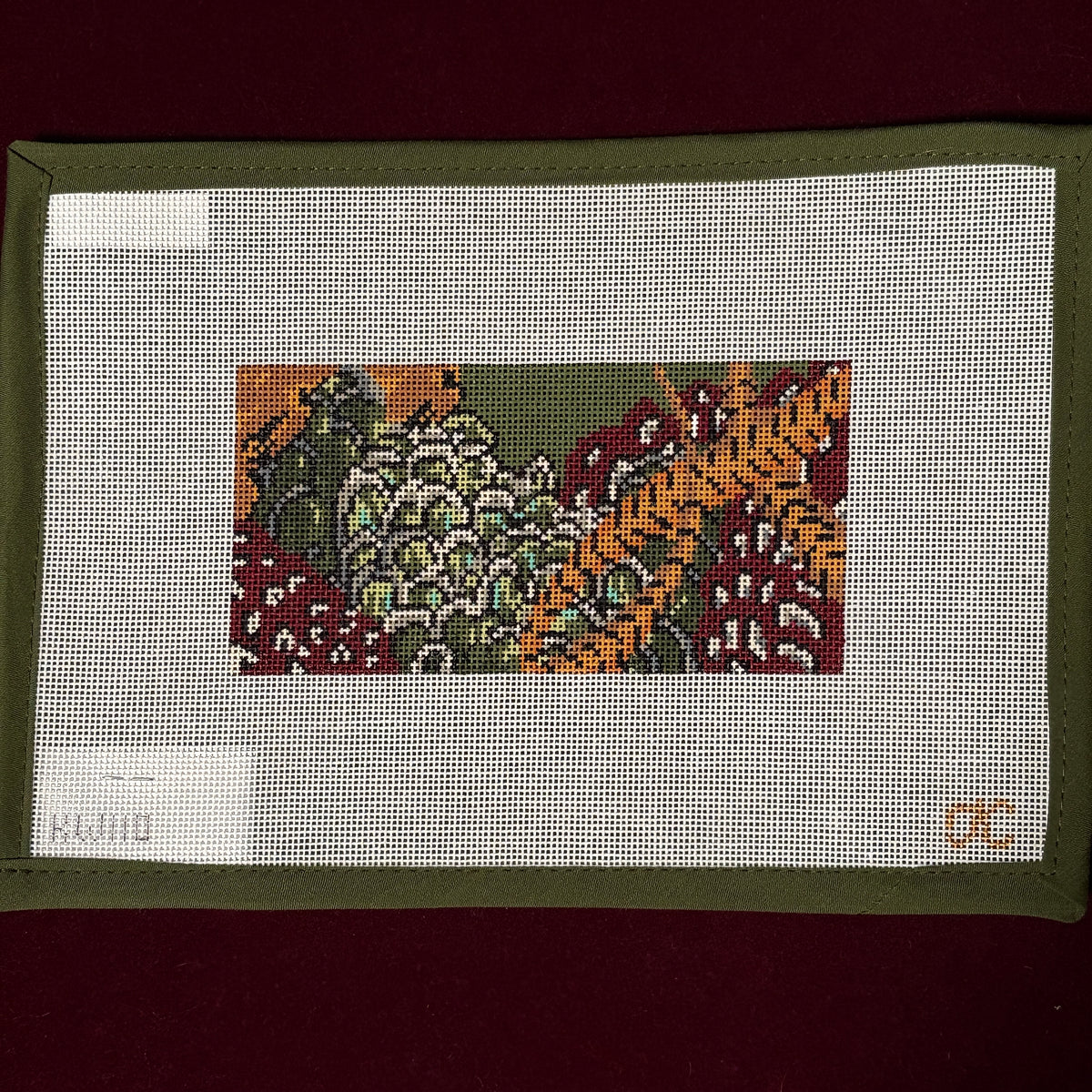 Pheasant Feathers Insert-Needlepoint Canvas-The Gingham Stitchery-The Pepper Pot Barrington, IL