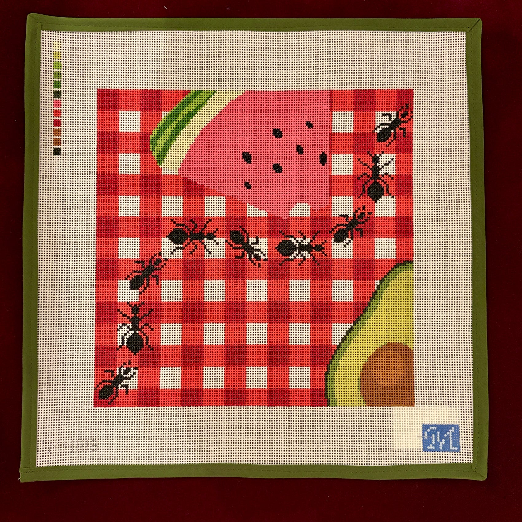 Picnic Patrol-Needlepoint Canvas-Maura Nolan-The Pepper Pot Barrington, IL