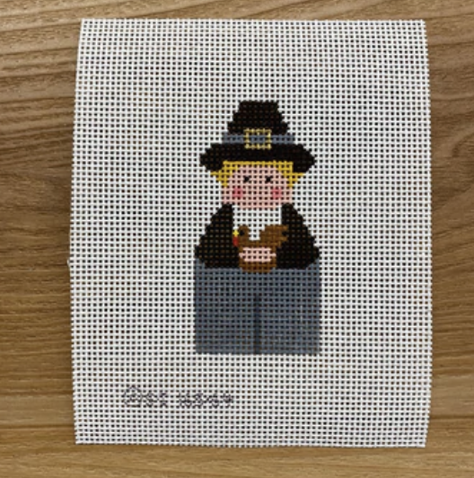 Pilgrim Boy Angel August Trunk Show-Needlepoint Canvas-KCN Designers-The Pepper Pot Barrington, IL