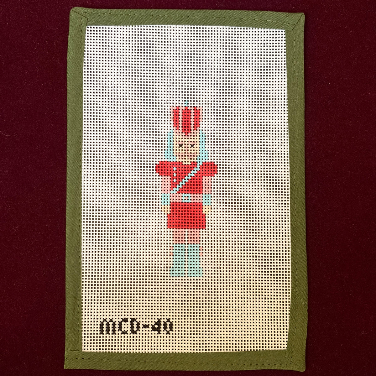Pink and Green Nutcracker-Needlepoint Canvas-Walker's Needlepoint-The Pepper Pot Barrington, IL