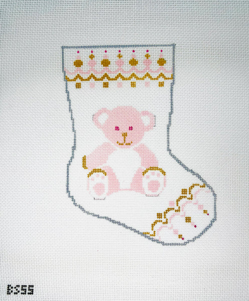 Pink Bear August Trunk Show-Needlepoint Canvas-KCN Designers-The Pepper Pot Barrington, IL