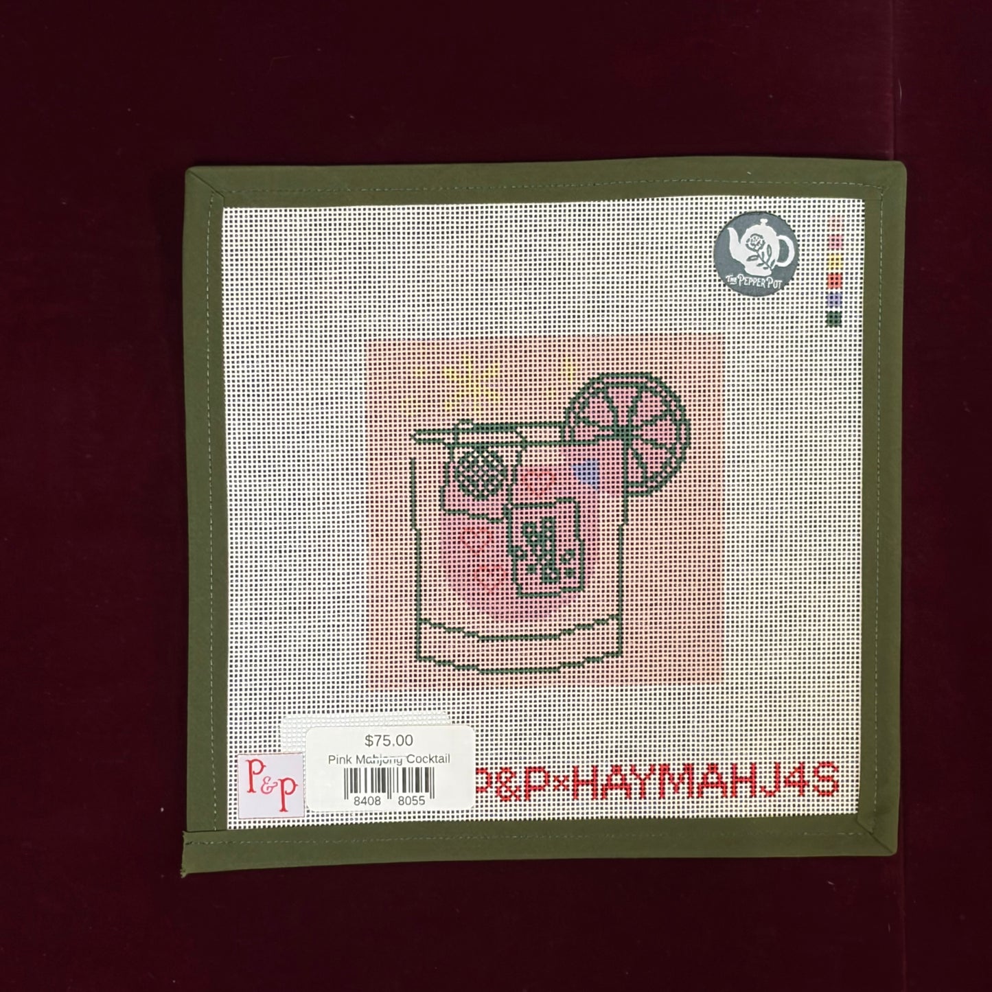 Pink Mahjong Cocktail-Canvas-Penny & Penny-The Pepper Pot