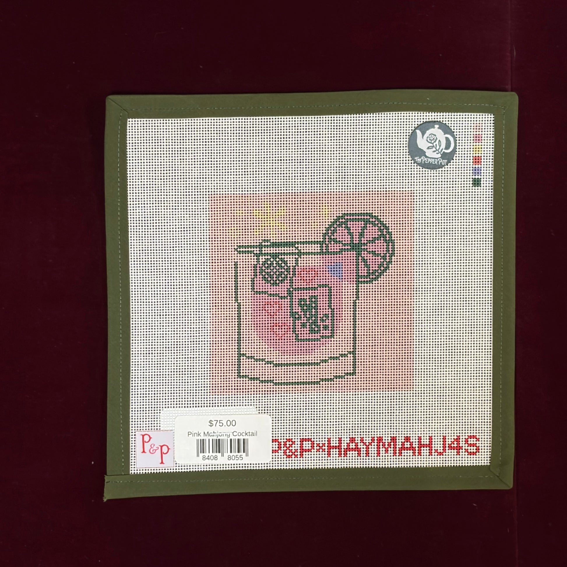 Pink Mahjong Cocktail-Canvas-Penny & Penny-The Pepper Pot