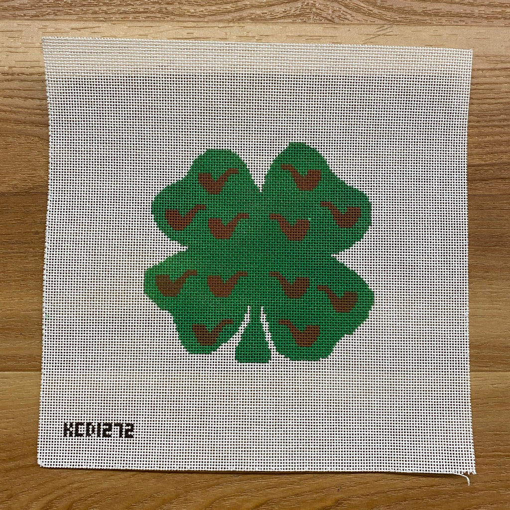 Pipe Shamrock August Trunk Show-Needlepoint Canvas-KCN Designers-The Pepper Pot Barrington, IL