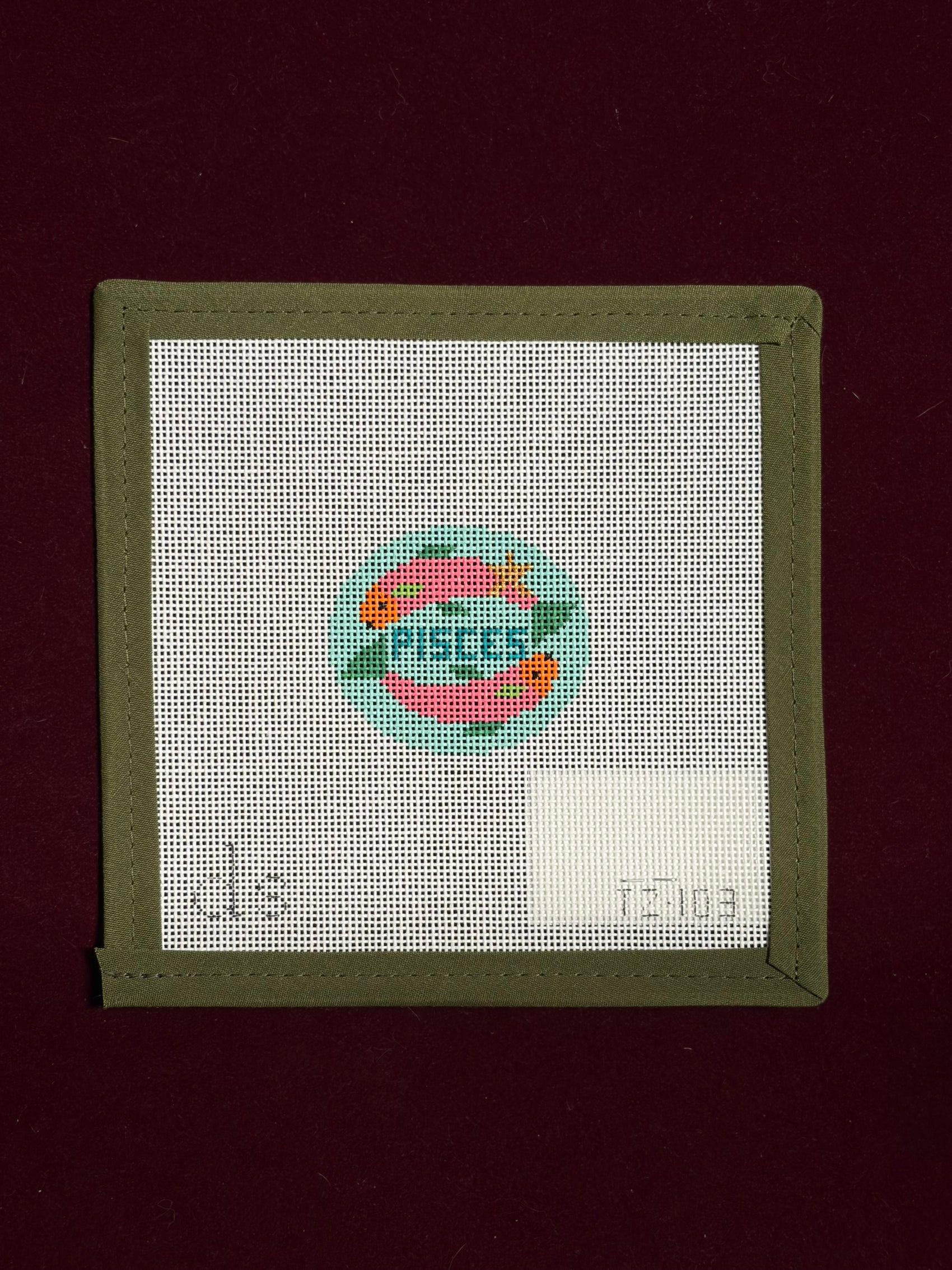 Pisces Tag Design-Canvas-Doolitte Stitchery-The Pepper Pot