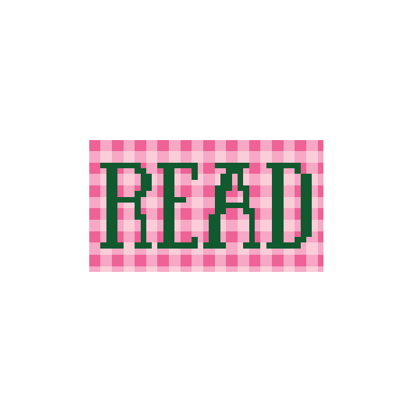 Plaid Read 1.25"x 2.25" Mini Needlepoint Canvas-Needlepoint Canvas-Fraymeworks-The Pepper Pot Barrington, IL