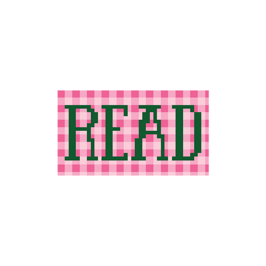 Plaid Read 1.25"x 2.25" Mini Needlepoint Canvas-Needlepoint Canvas-Fraymeworks-The Pepper Pot Barrington, IL
