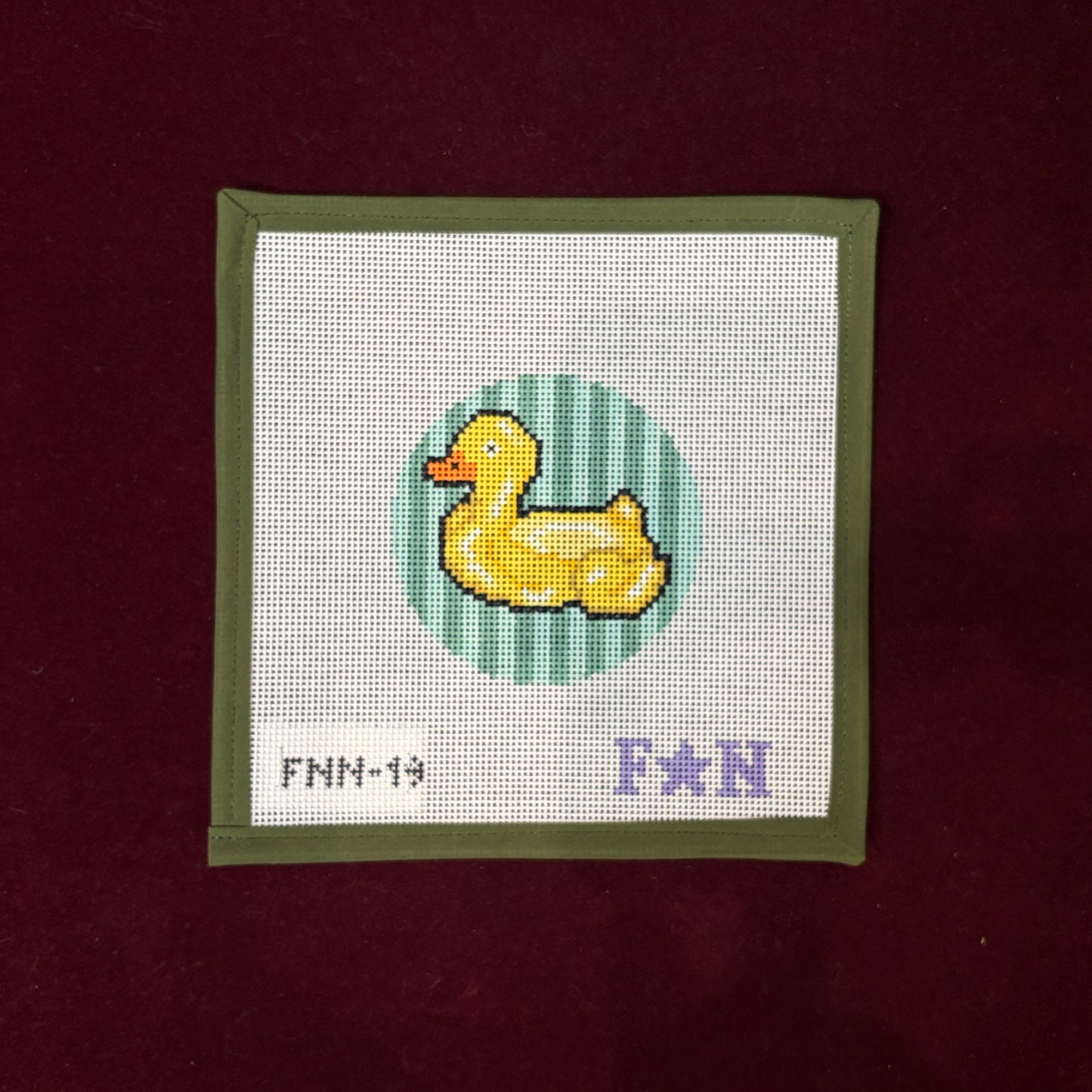Pool Floaty Rubber Duck-Needlepoint Canvas-Friday Night Needlepoint-The Pepper Pot Barrington, IL