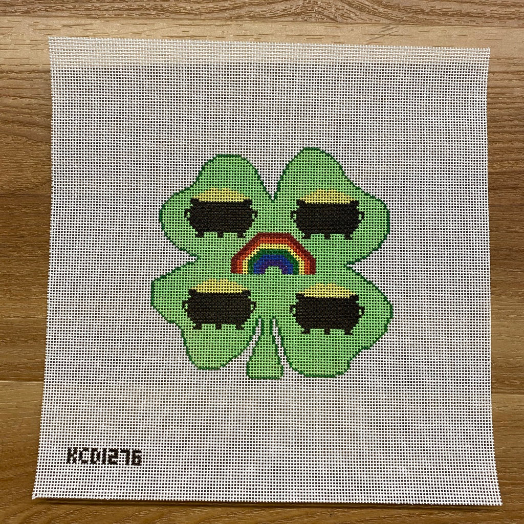 Pot of Gold Shamrock August Trunk Show-Needlepoint Canvas-KCN Designers-The Pepper Pot Barrington, IL