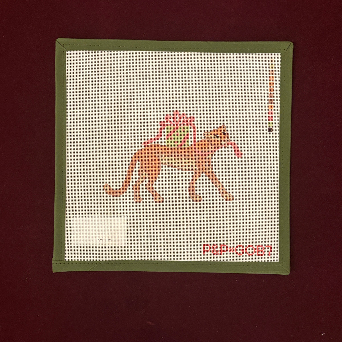 Present Cheetah-Needlepoint Canvas-Penny & Penny-The Pepper Pot Barrington, IL