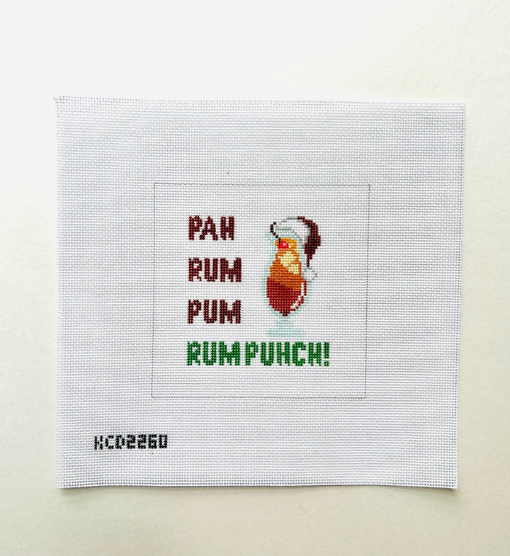 Puh Rum Rum Rum Punch August Trunk Show-Needlepoint Canvas-KCN Designers-The Pepper Pot Barrington, IL