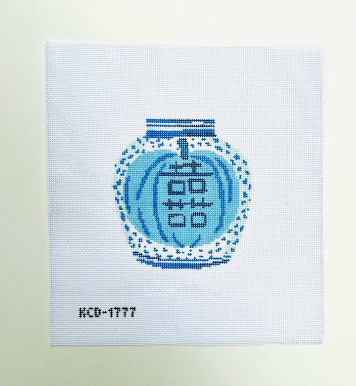 Pumpkin Jar Canvas August Trunk Show-Needlepoint Canvas-KCN Designers-The Pepper Pot Barrington, IL