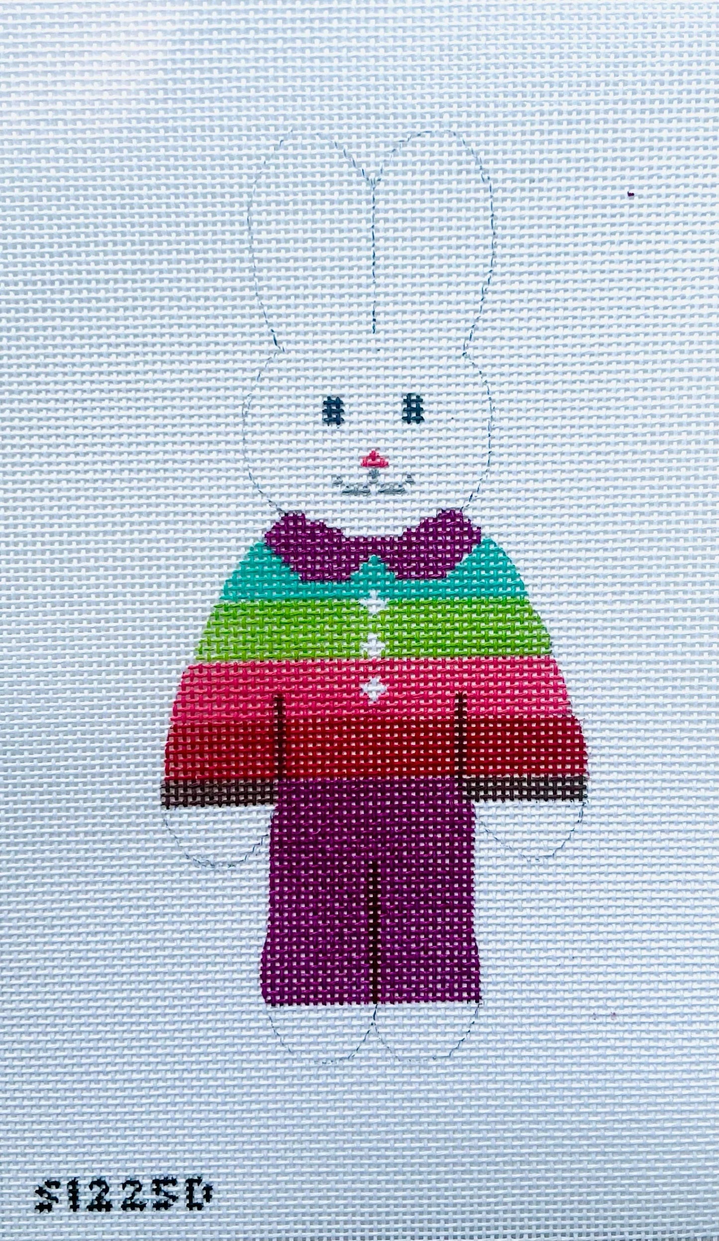 Purple Pants Bunny August Trunk Show-Needlepoint Canvas-KCN Designers-The Pepper Pot Barrington, IL