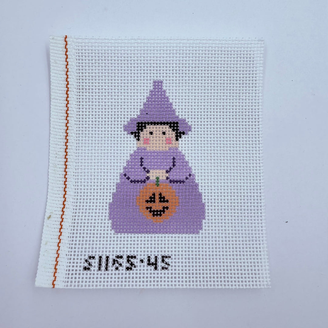 Purple Witch Angel August Trunk Show-Needlepoint Canvas-KCN Designers-The Pepper Pot Barrington, IL