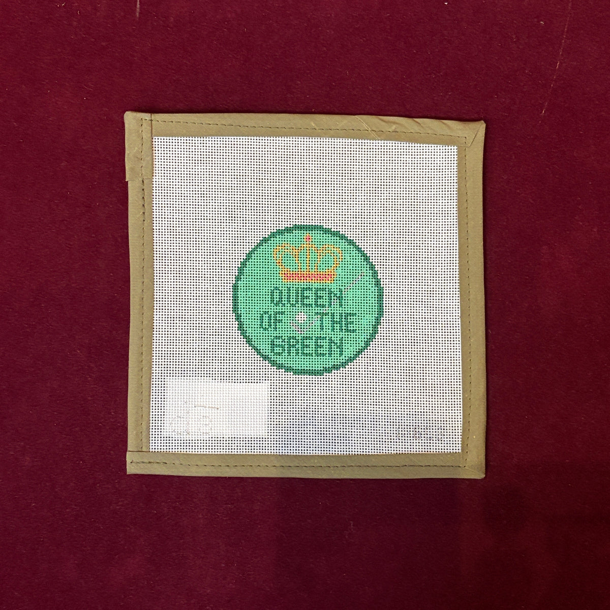 Queen of the Green Badge-Needlepoint Canvas-Doolittle Stitchery-The Pepper Pot Barrington, IL