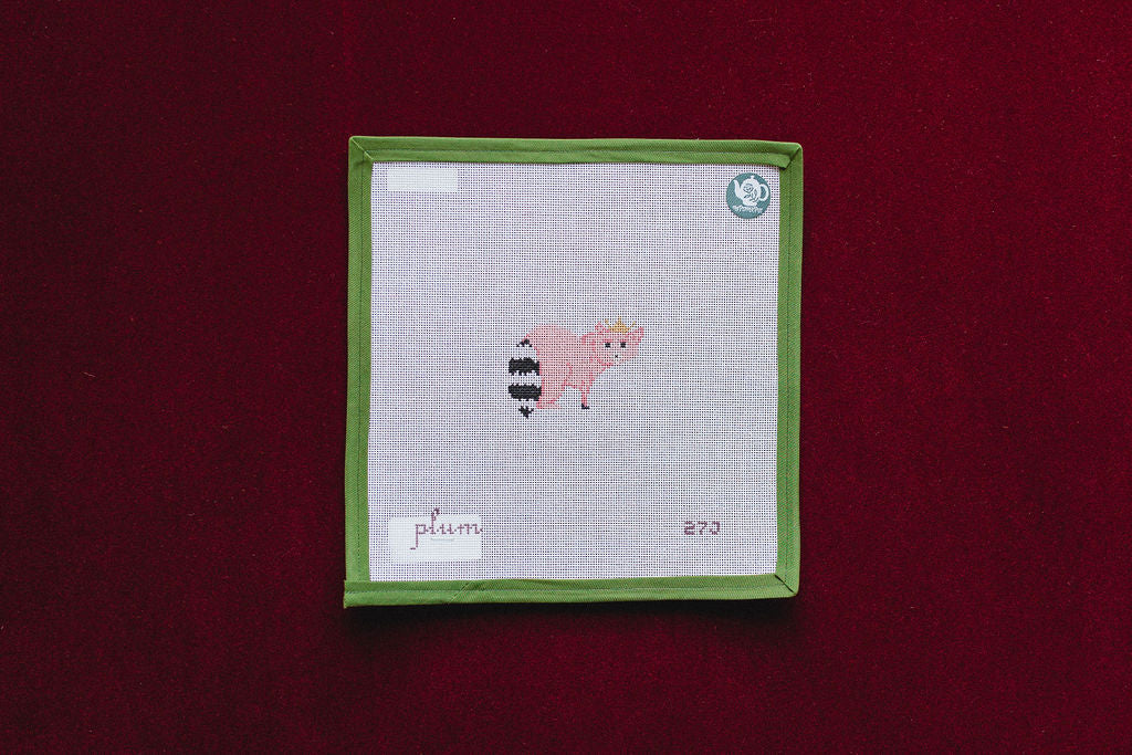 Racoon-Canvas-Plum Stitchery-The Pepper Pot