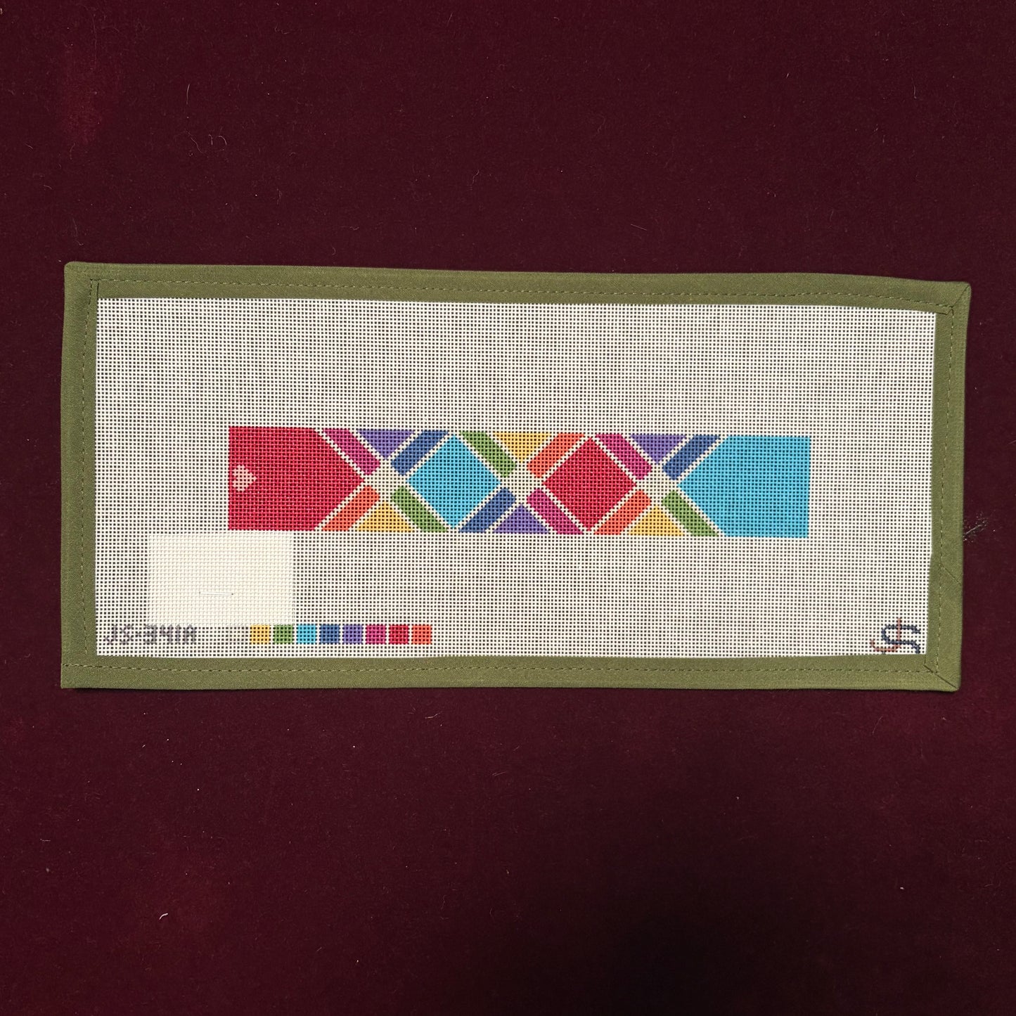 Rainbow Square Key Fob Canvas-Canvas-Jeni Sandberg-The Pepper Pot