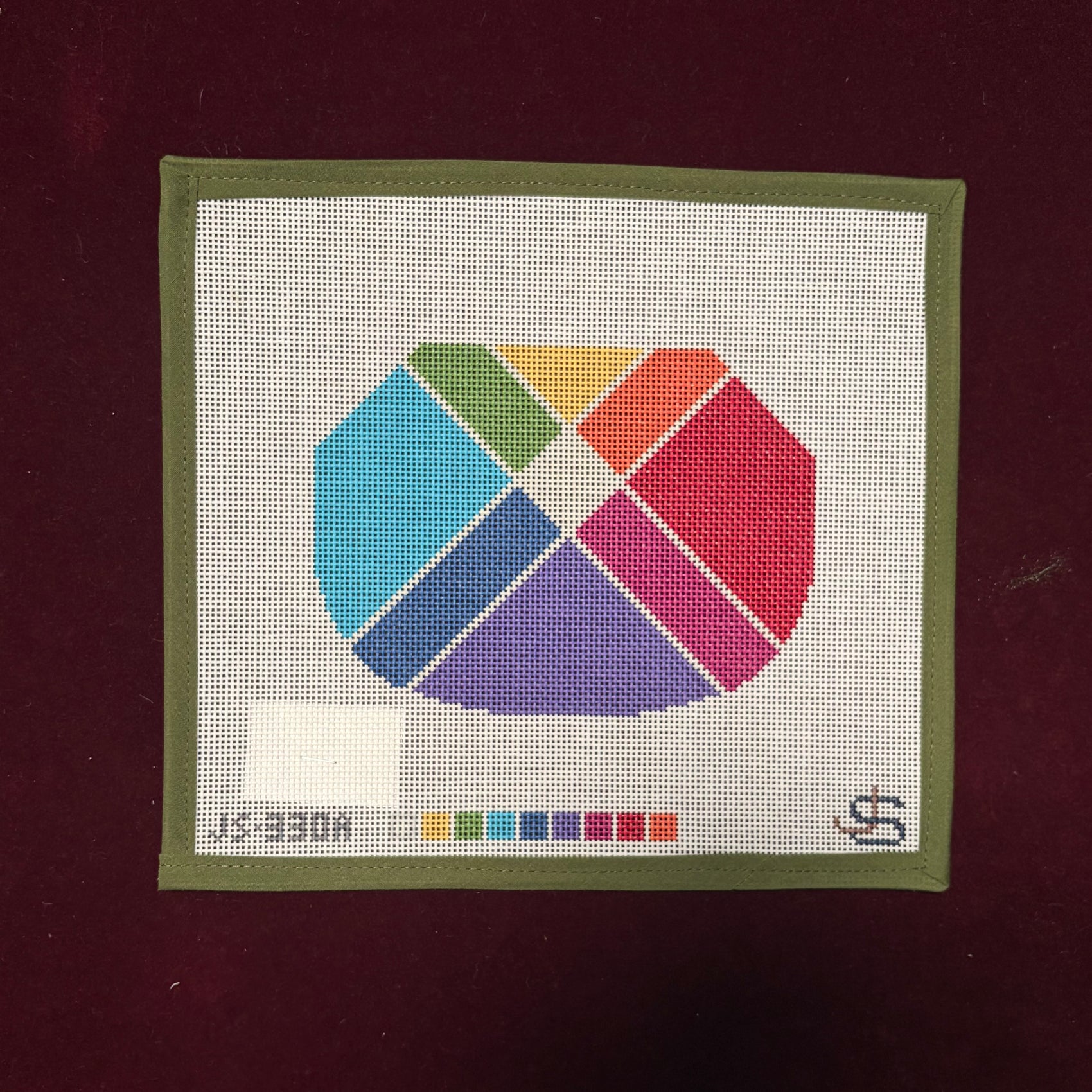 Rainbow Square Kiss Lock Bag-Canvas-Jeni Sandberg-The Pepper Pot