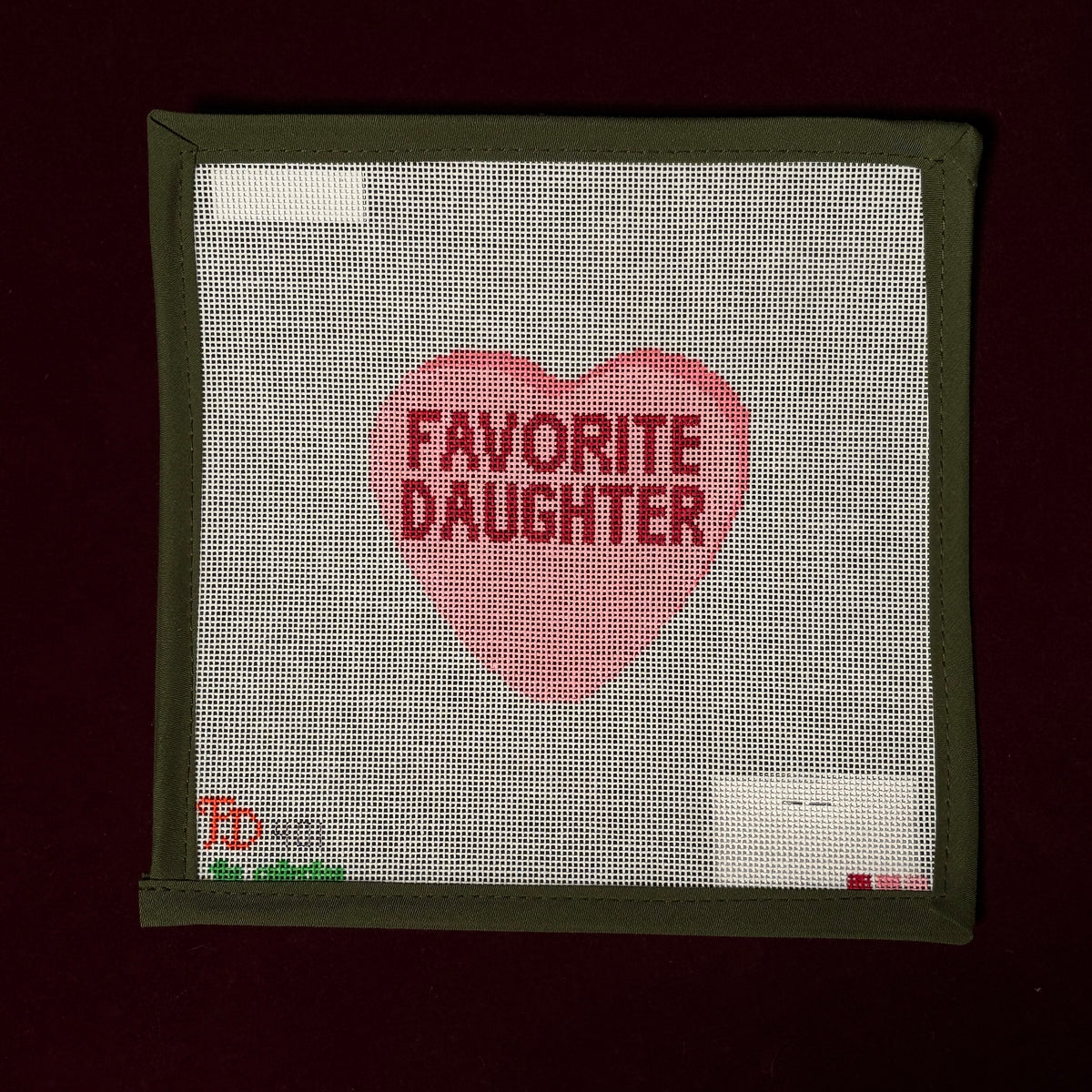 Real Valentine- Fav Daughter-Needlepoint Canvas-The Collection Designs-The Pepper Pot Barrington, IL