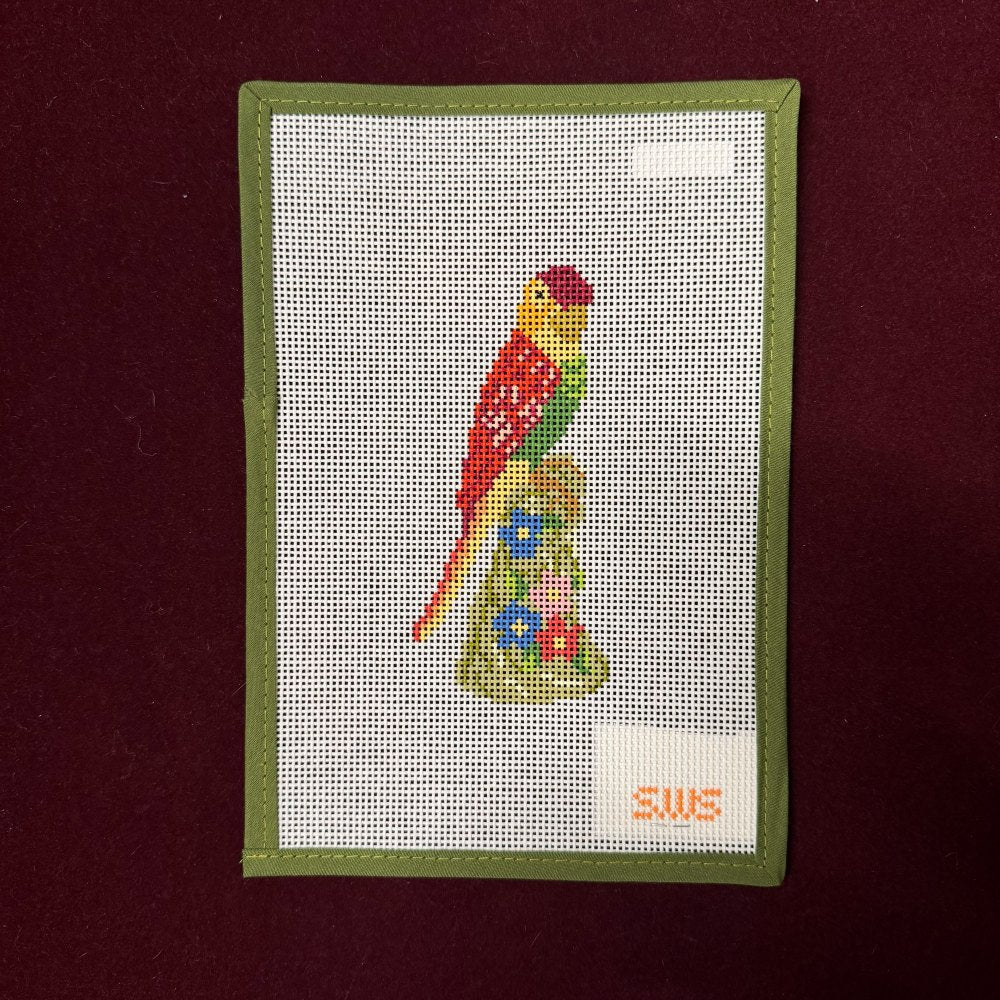 Red Bird-Needlepoint Canvas-Stitching with Stacey-The Pepper Pot Barrington, IL