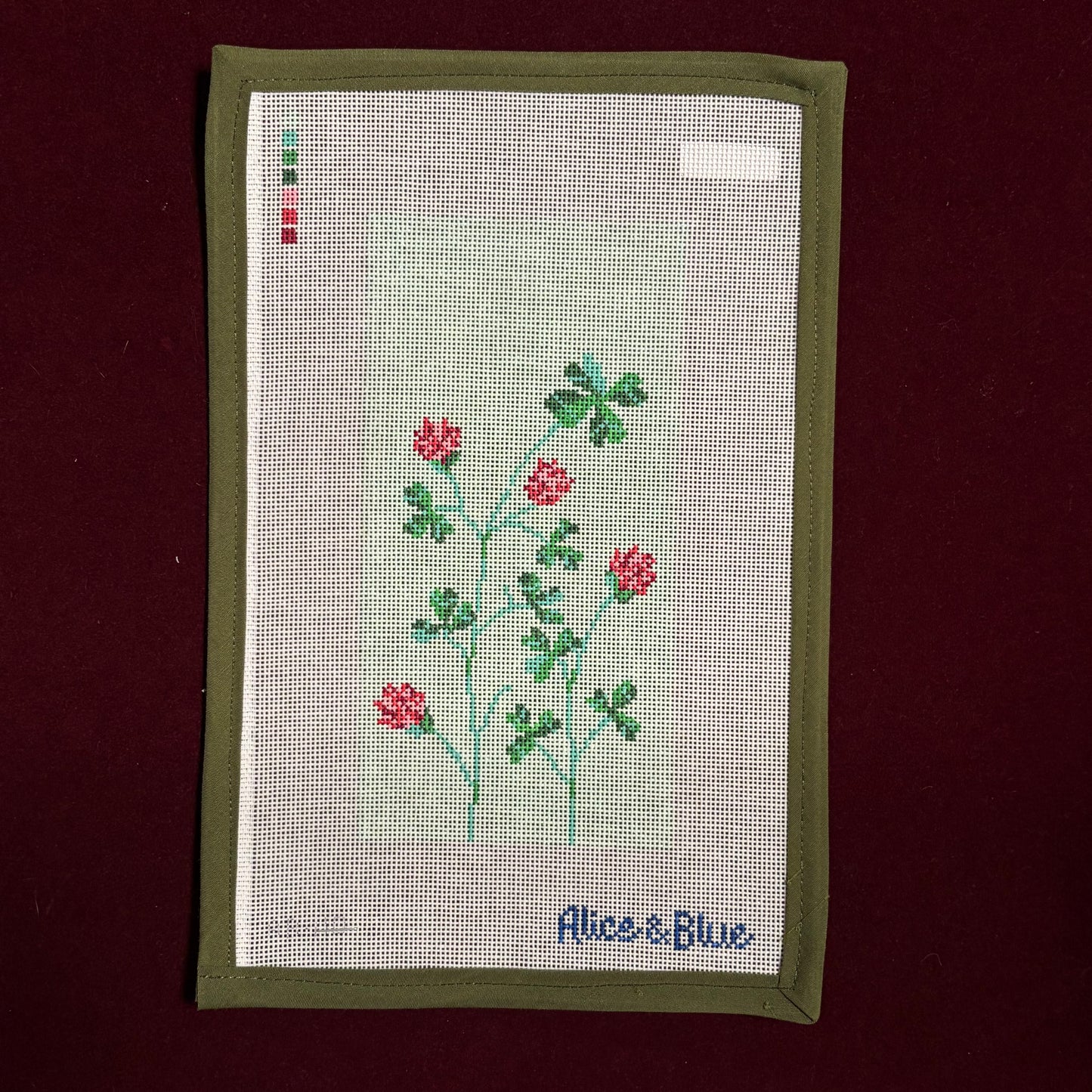 Red Clover Glasses Case-Canvas-Alice & Blue-The Pepper Pot