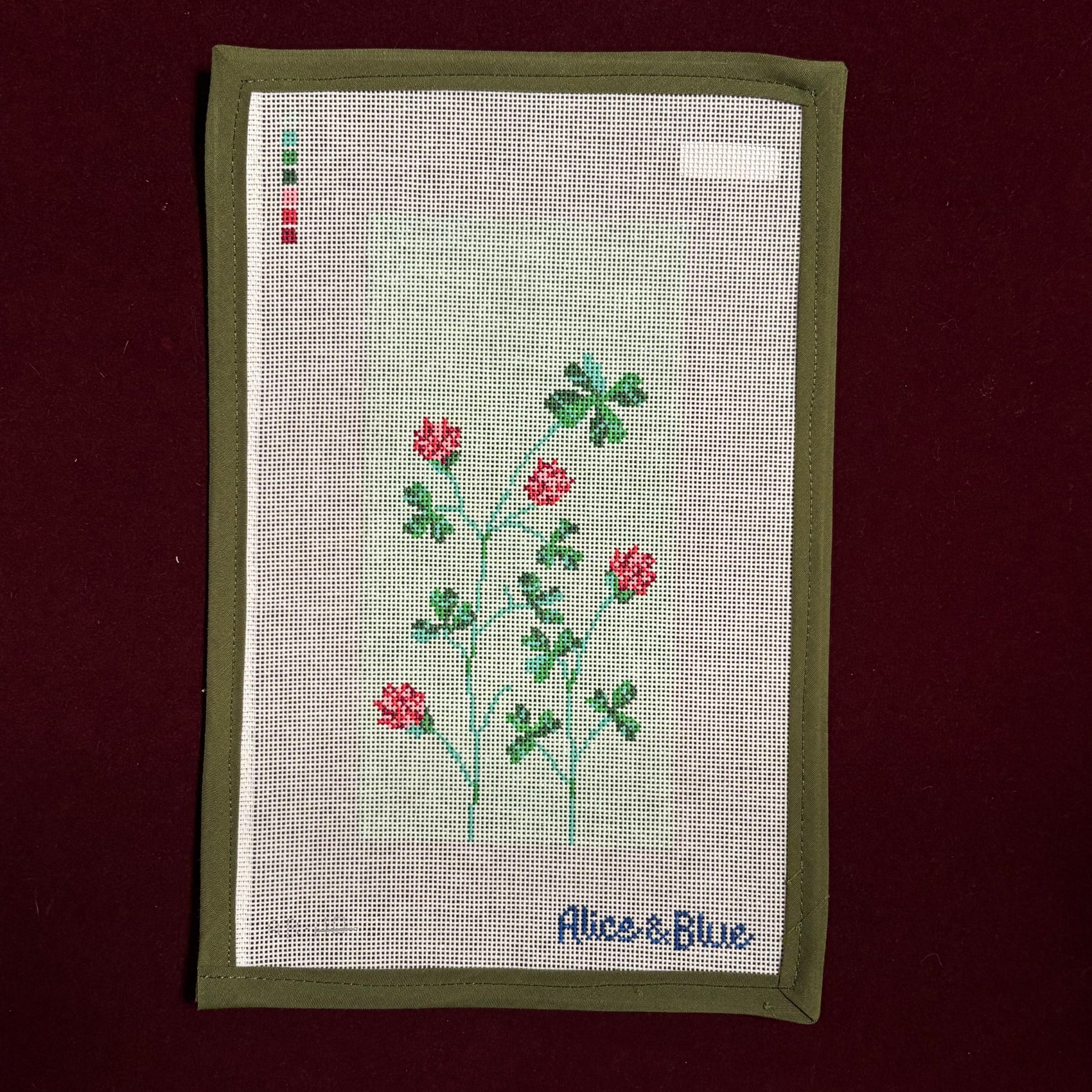 Red Clover Glasses Case-Canvas-Alice & Blue-The Pepper Pot
