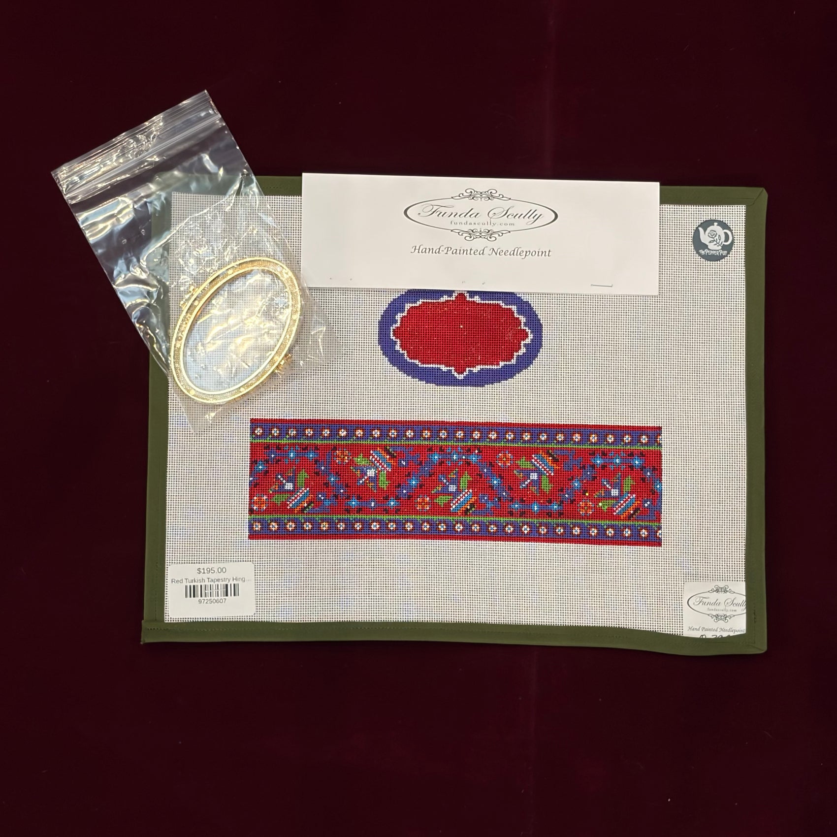 Red Turkish Tapestry Hinged Box-Canvas-Funda Scully-The Pepper Pot
