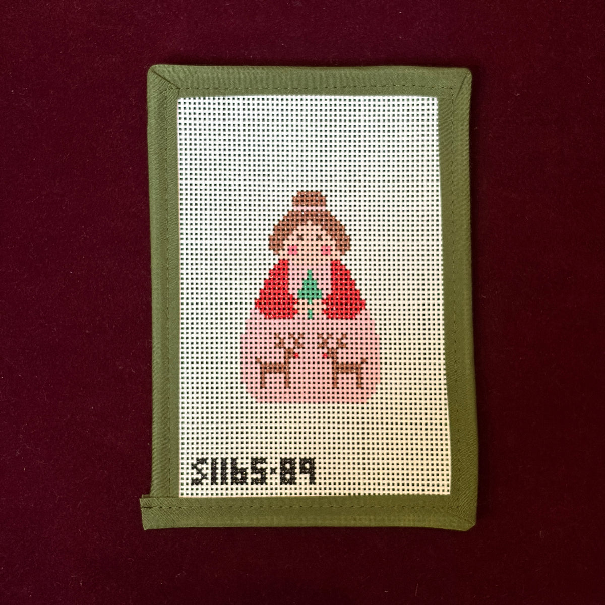 Reindeer Stitch-It Angel-Needlepoint Canvas-KCN Designers-The Pepper Pot Barrington, IL
