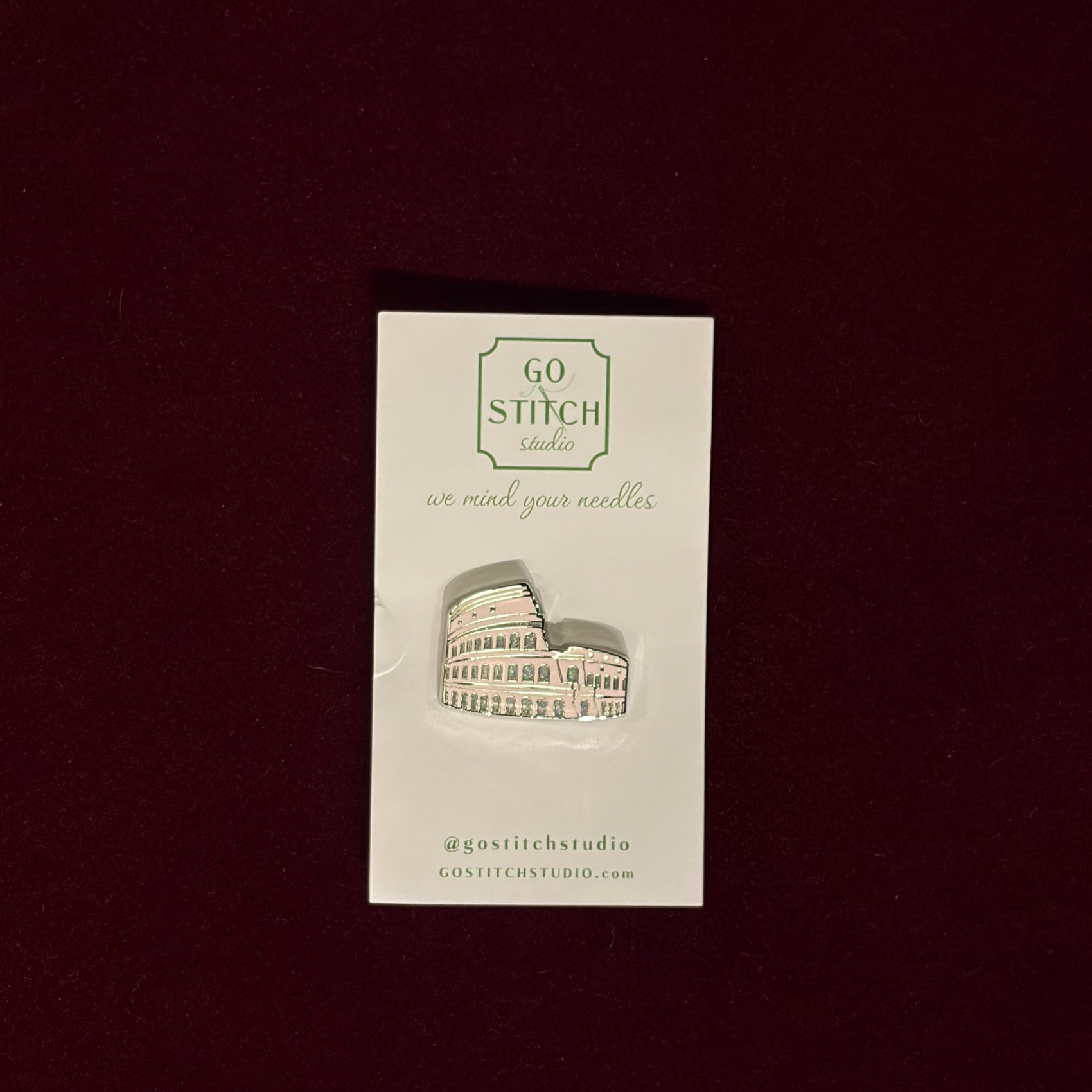 Roman Colosseum with Glitter Needle Minder-Needle Minder-Go Stitch Studio-The Pepper Pot