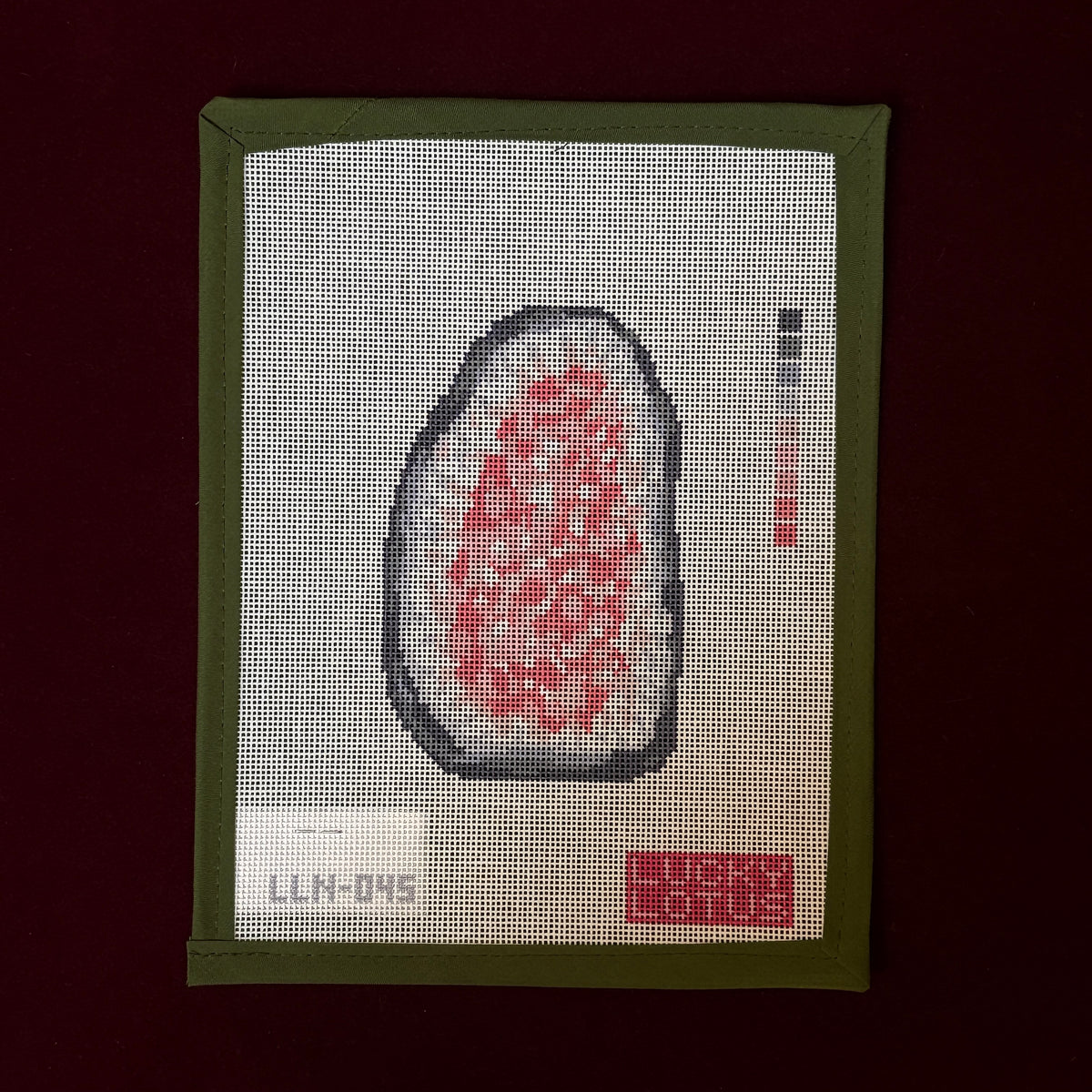 Rose Quartz Geode-Needlepoint Canvas-Lucky Lotus-The Pepper Pot Barrington, IL