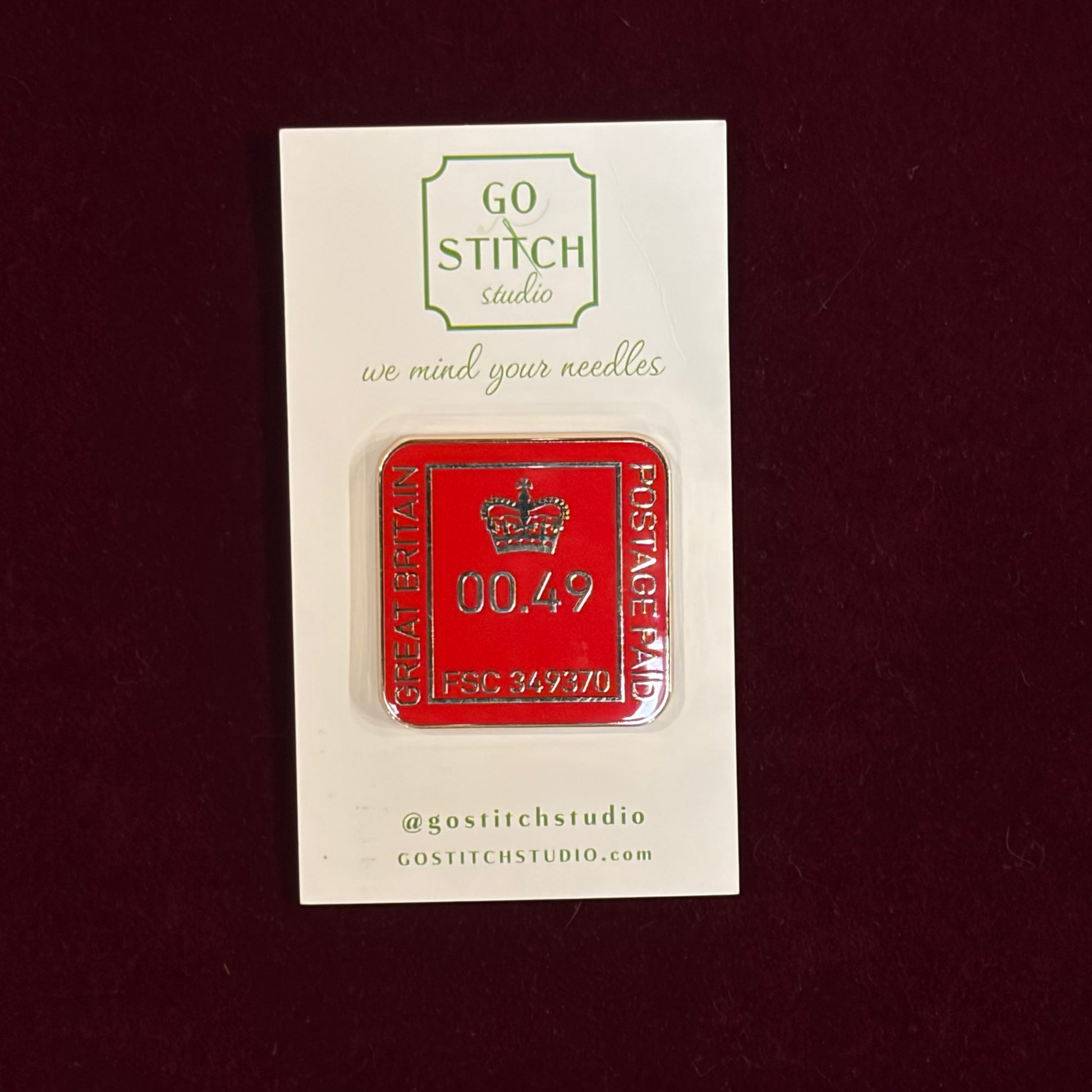 Royal Postmark Needle Minder (Large)-Needle Minder-Go Stitch Studio-The Pepper Pot