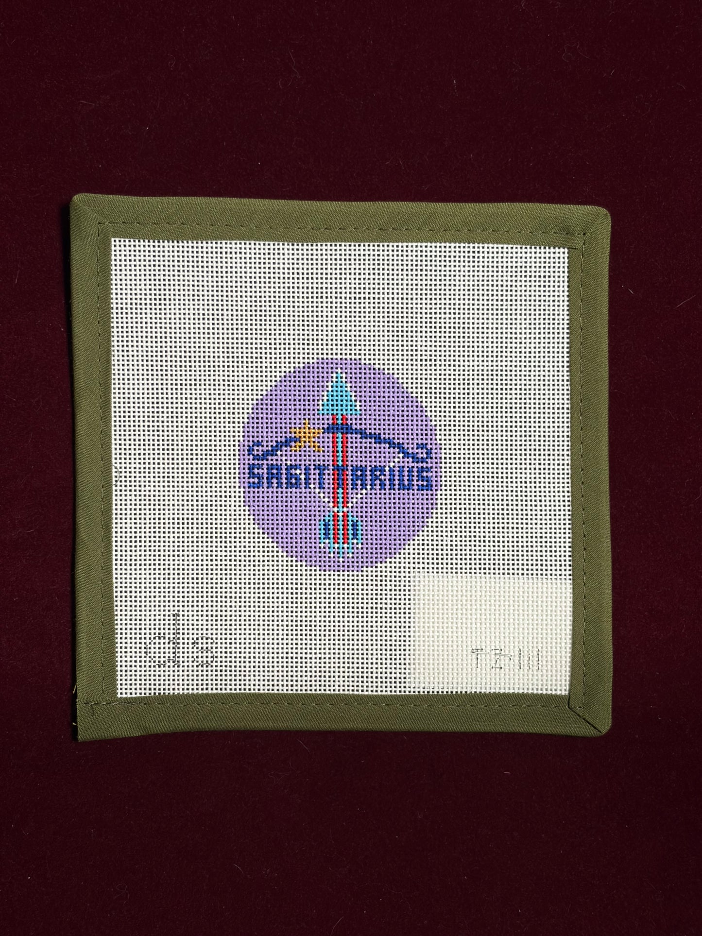 Sagitarius Tag Design-Canvas-Doolitte Stitchery-The Pepper Pot