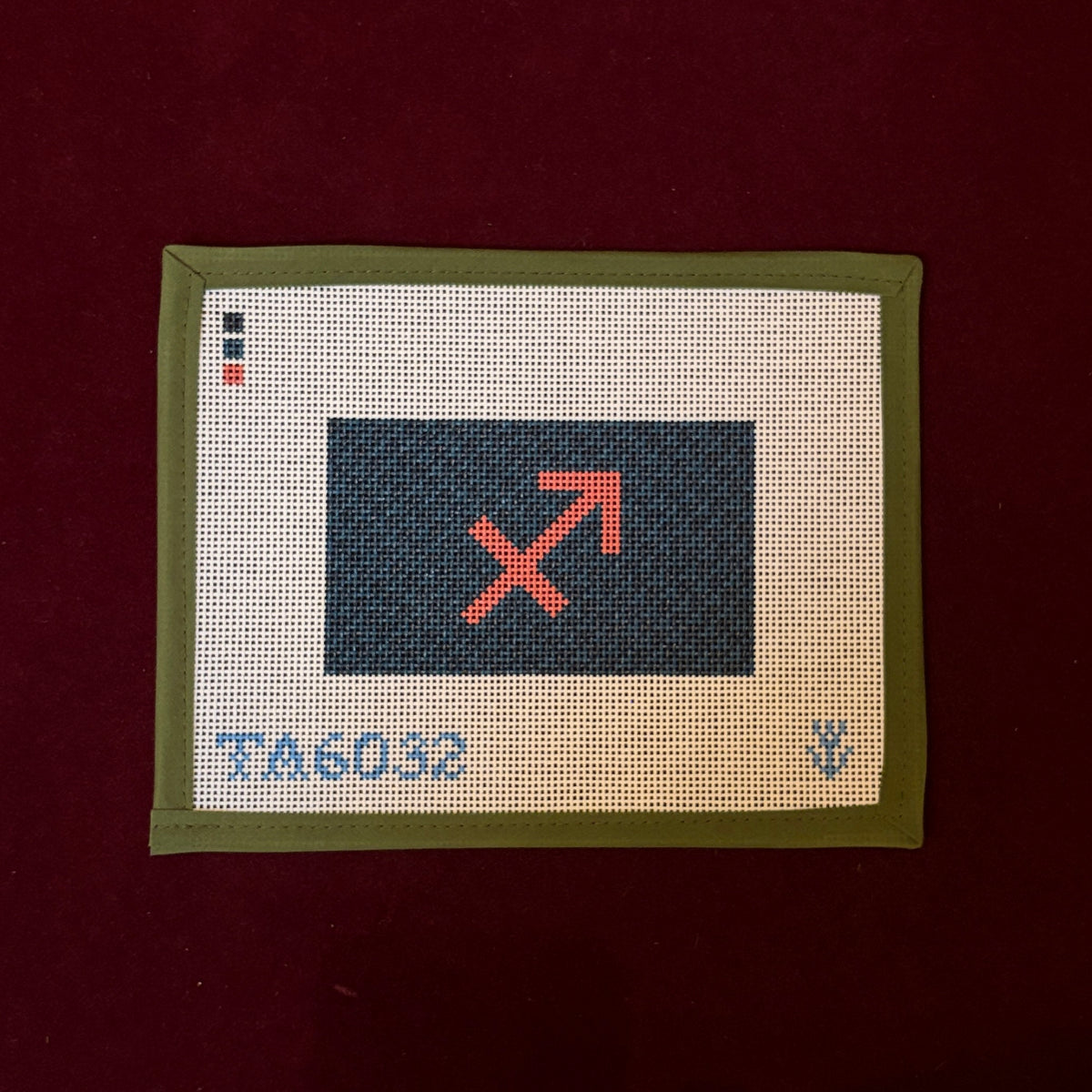 Sagittarius Eyeglasses Case-Needlepoint Canvas-KCN Designers-The Pepper Pot Barrington, IL