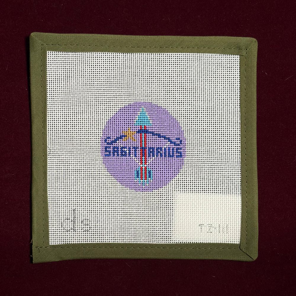 Sagittarius Tag Design-Needlepoint Canvas-Doolitte Stitchery-The Pepper Pot Barrington, IL