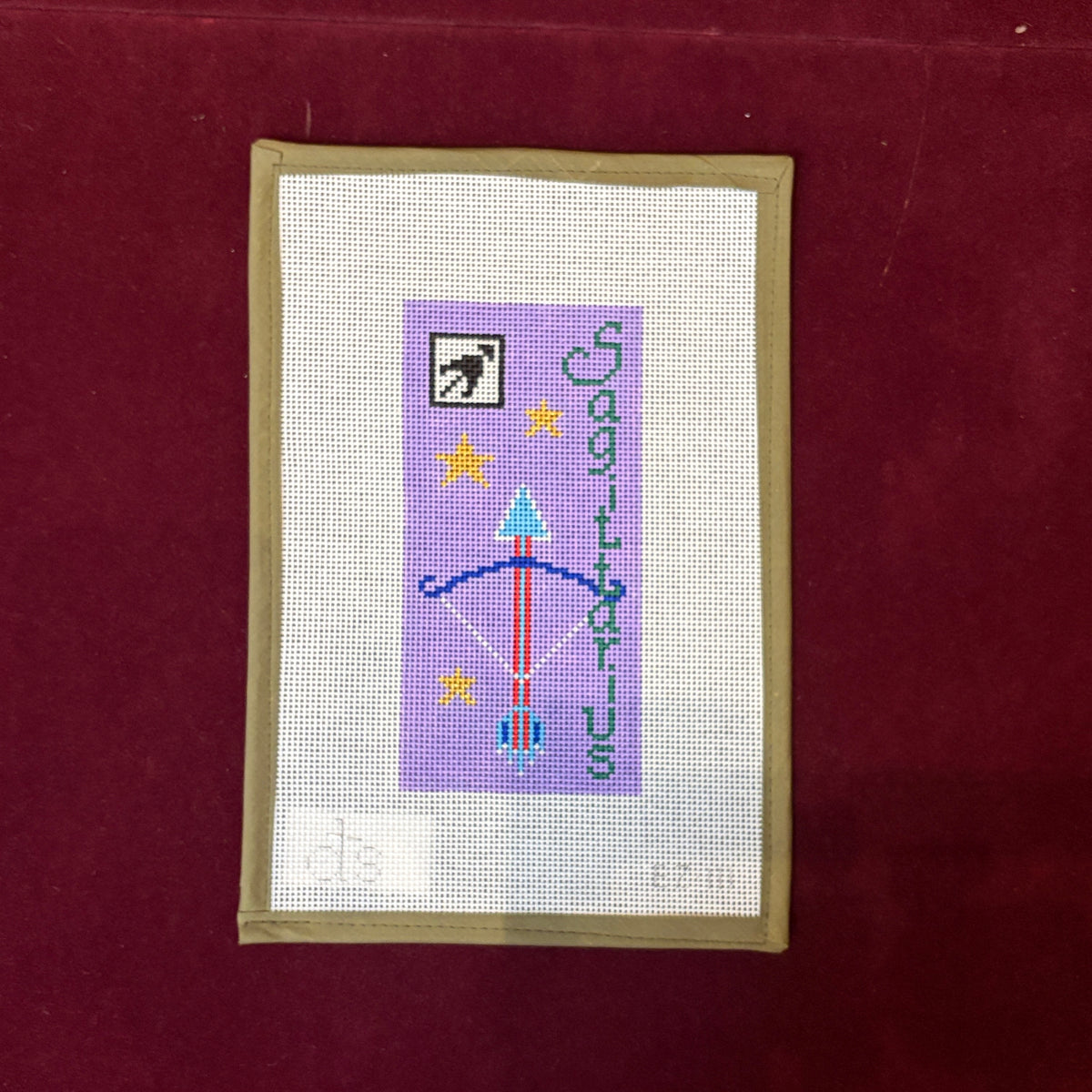 Sagittarius Zodiac Eyeglass Case-Needlepoint Canvas-Doolittle Stitchery-The Pepper Pot Barrington, IL