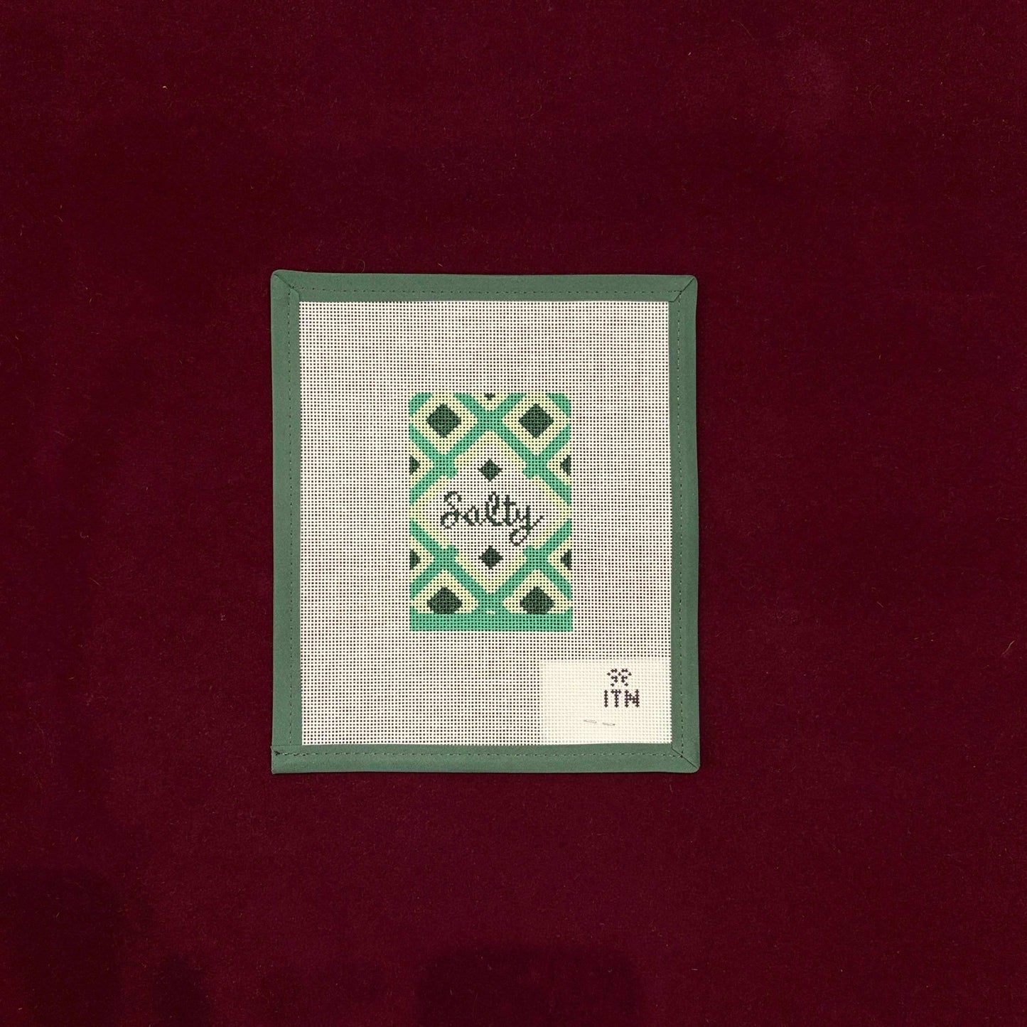Salty Salt Box-Needlepoint Canvas-Ivy & Thread Needlepoint-The Pepper Pot Barrington, IL