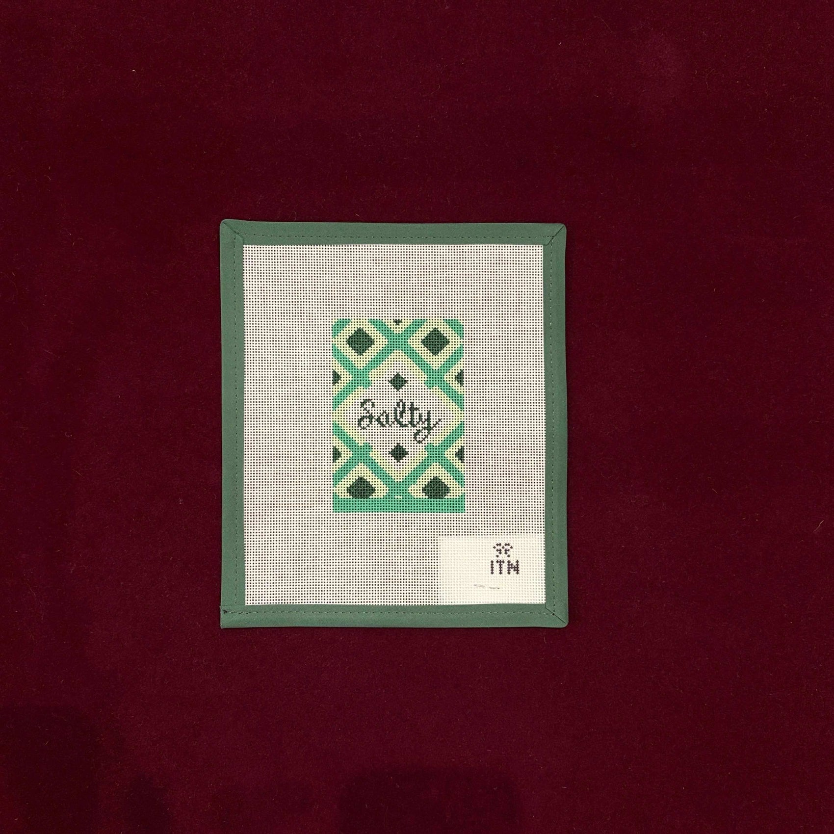 Salty Salt Box-Needlepoint Canvas-Ivy & Thread Needlepoint-The Pepper Pot Barrington, IL