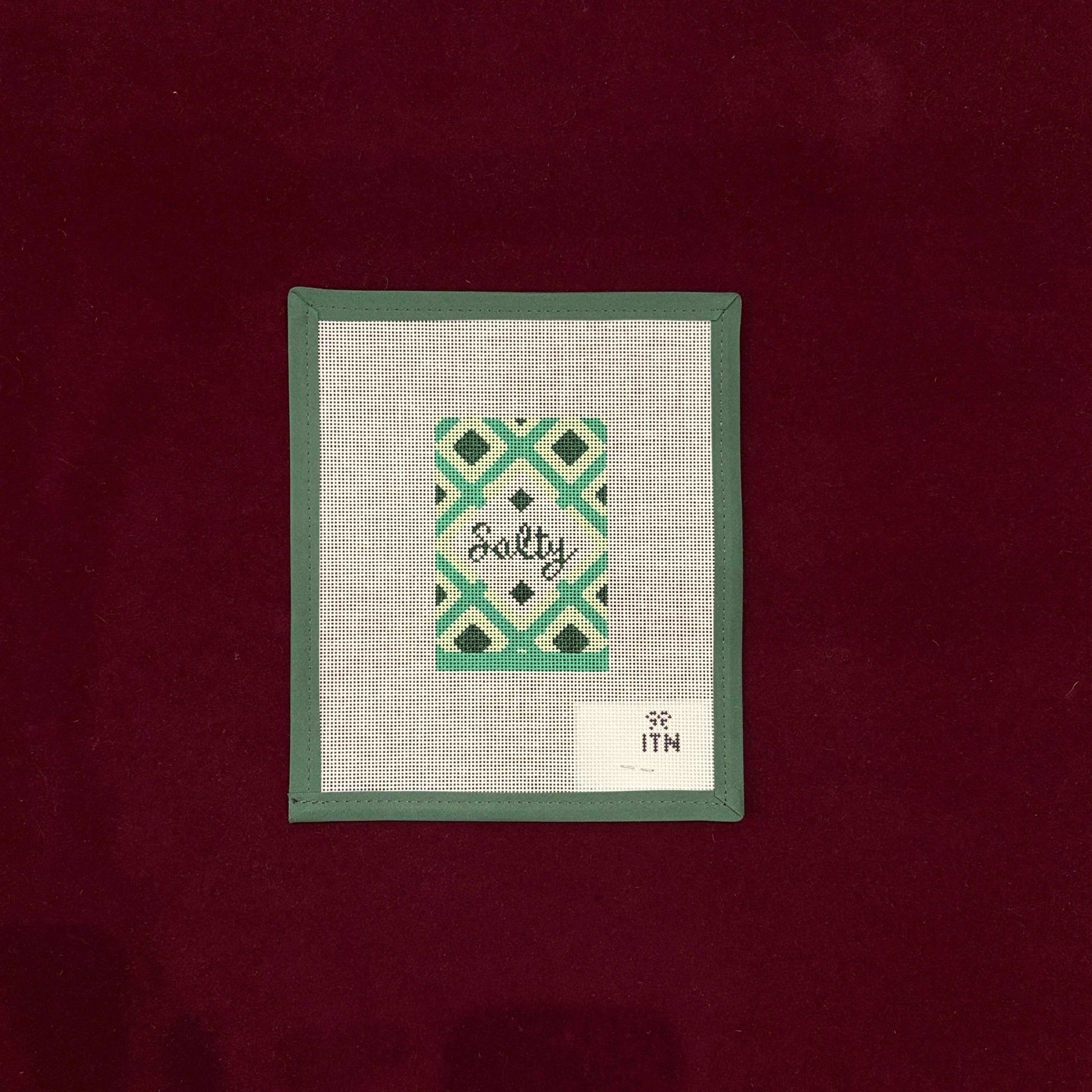 Salty Salt Box-Needlepoint Canvas-Ivy & Thread Needlepoint-The Pepper Pot Barrington, IL
