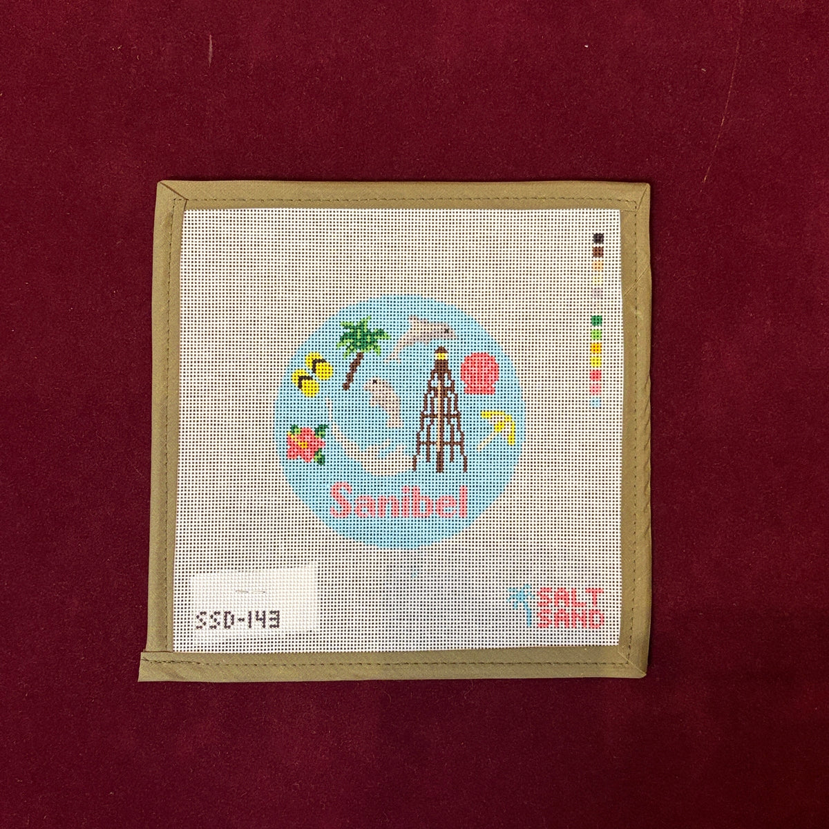 Sanibel Island Lighthouse-Needlepoint Canvas-Salt + Sand Designs-The Pepper Pot Barrington, IL