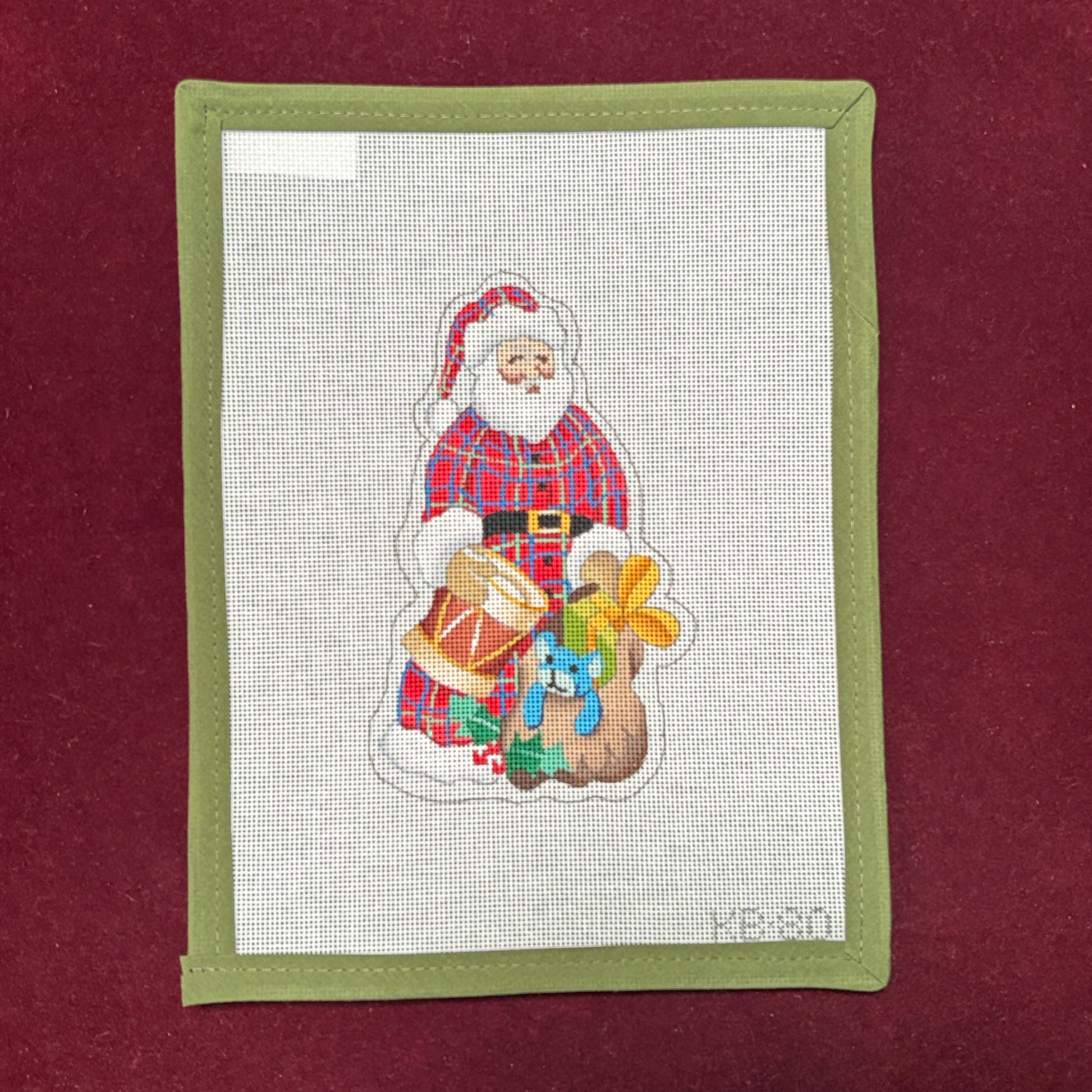 Santa-Needlepoint Canvas-Bradley Needlepoint-The Pepper Pot Barrington, IL