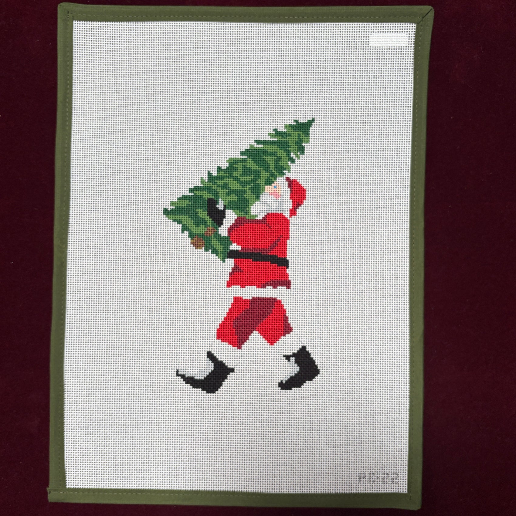 Santa Christmas Tree-Needlepoint Canvas-Stitchtent-The Pepper Pot Barrington, IL