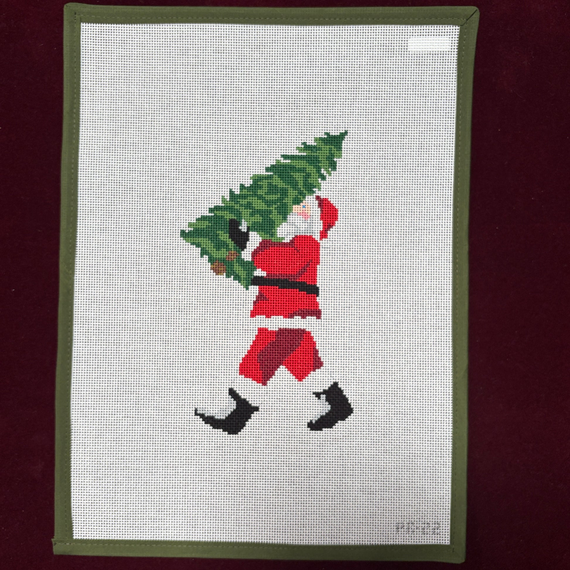 Santa Christmas Tree-Needlepoint Canvas-Stitchtent-The Pepper Pot Barrington, IL