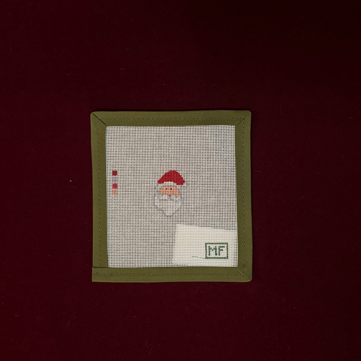 Santa Mini-Canvas-MF Needlepoint-The Pepper Pot