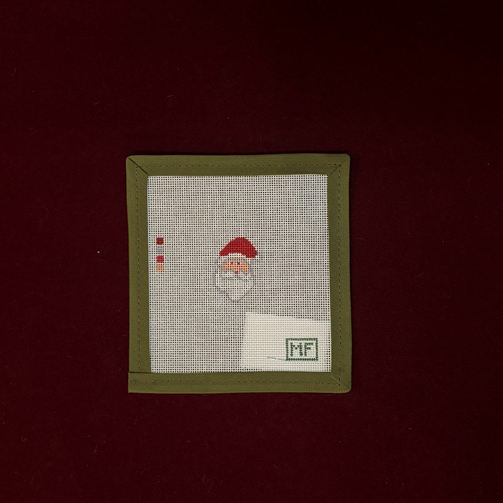 Santa Mini-Needlepoint Canvas-MF Needlepoint-The Pepper Pot Barrington, IL