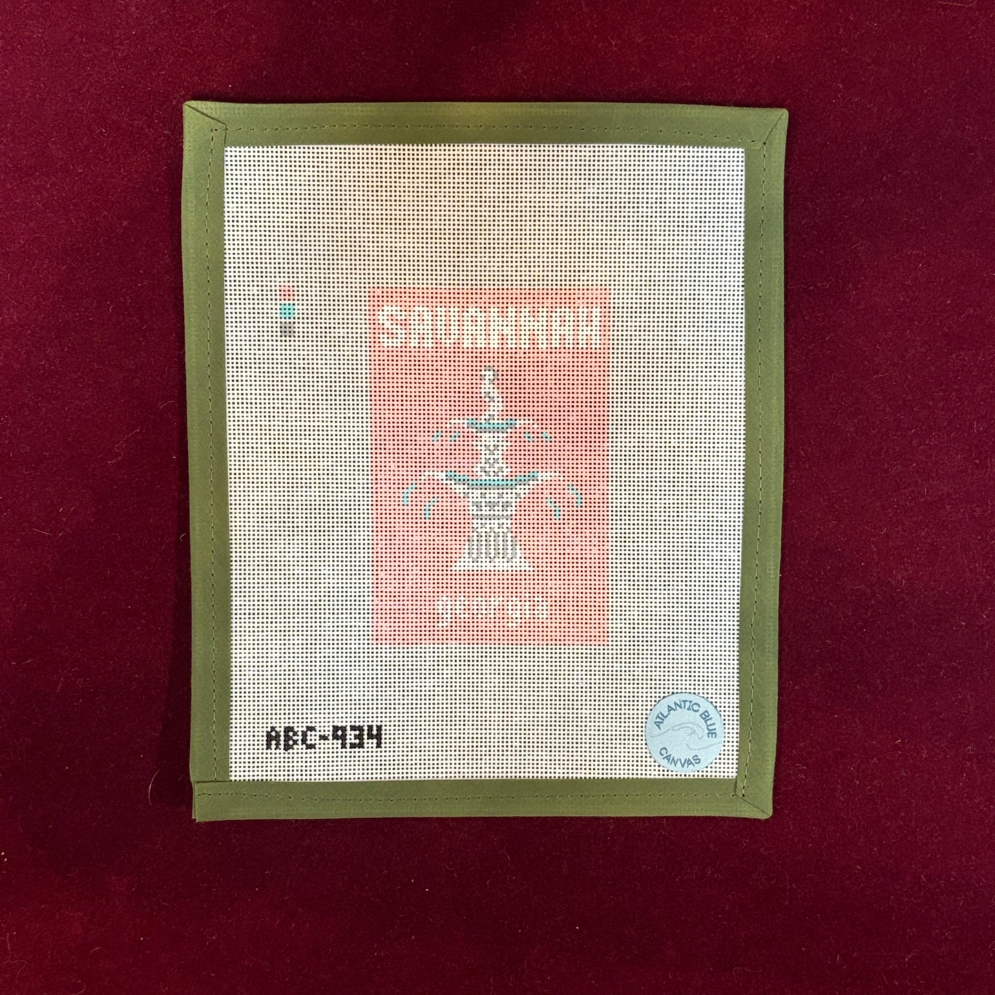 Savannah Travel Book-Needlepoint Canvas-Atlantic Blue Canvas-The Pepper Pot Barrington, IL